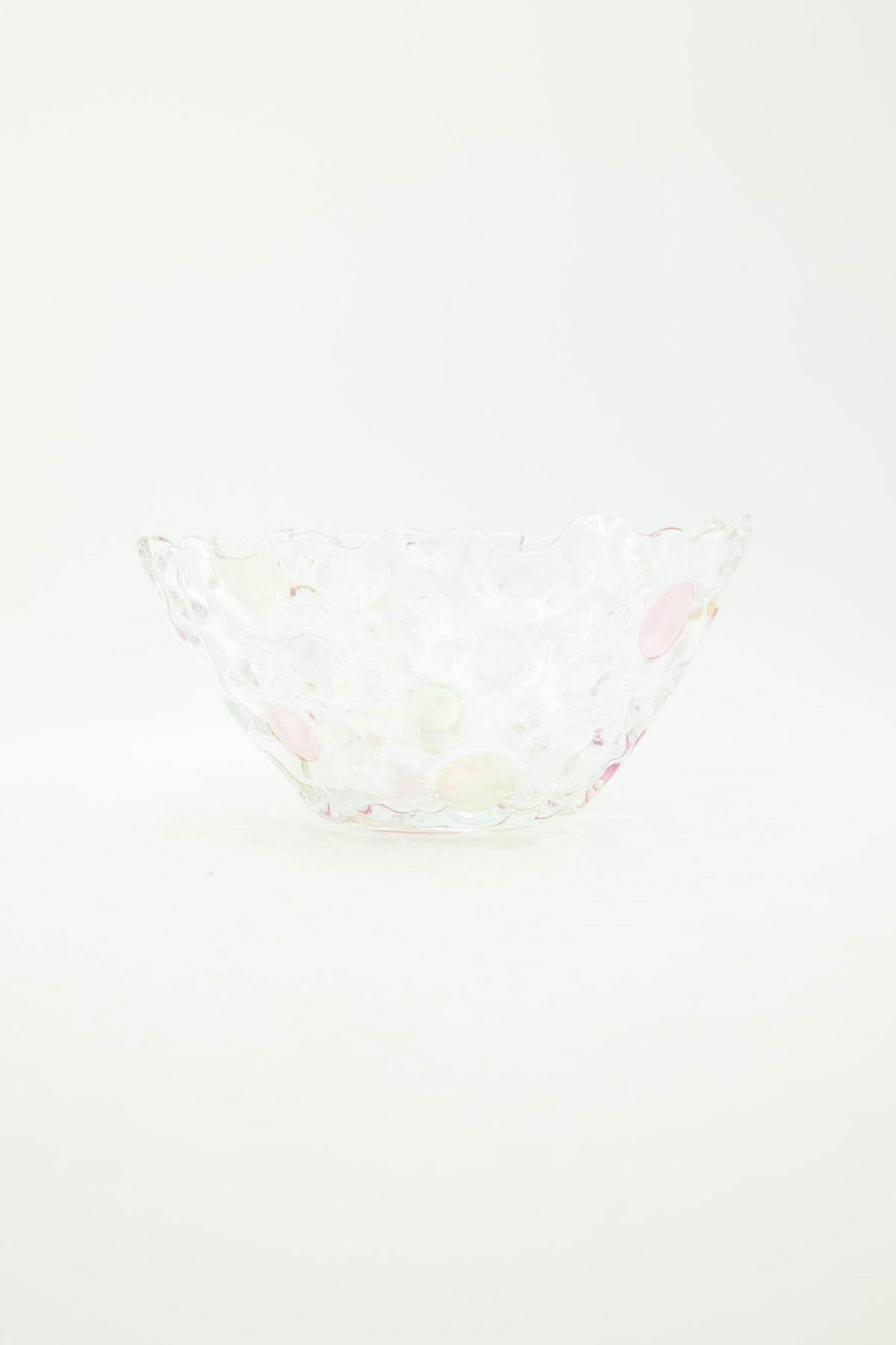 Vintage West Germany Pastel Bubble Glass Bowl / 西ドイツ製 パステルバブルガラス ボウル