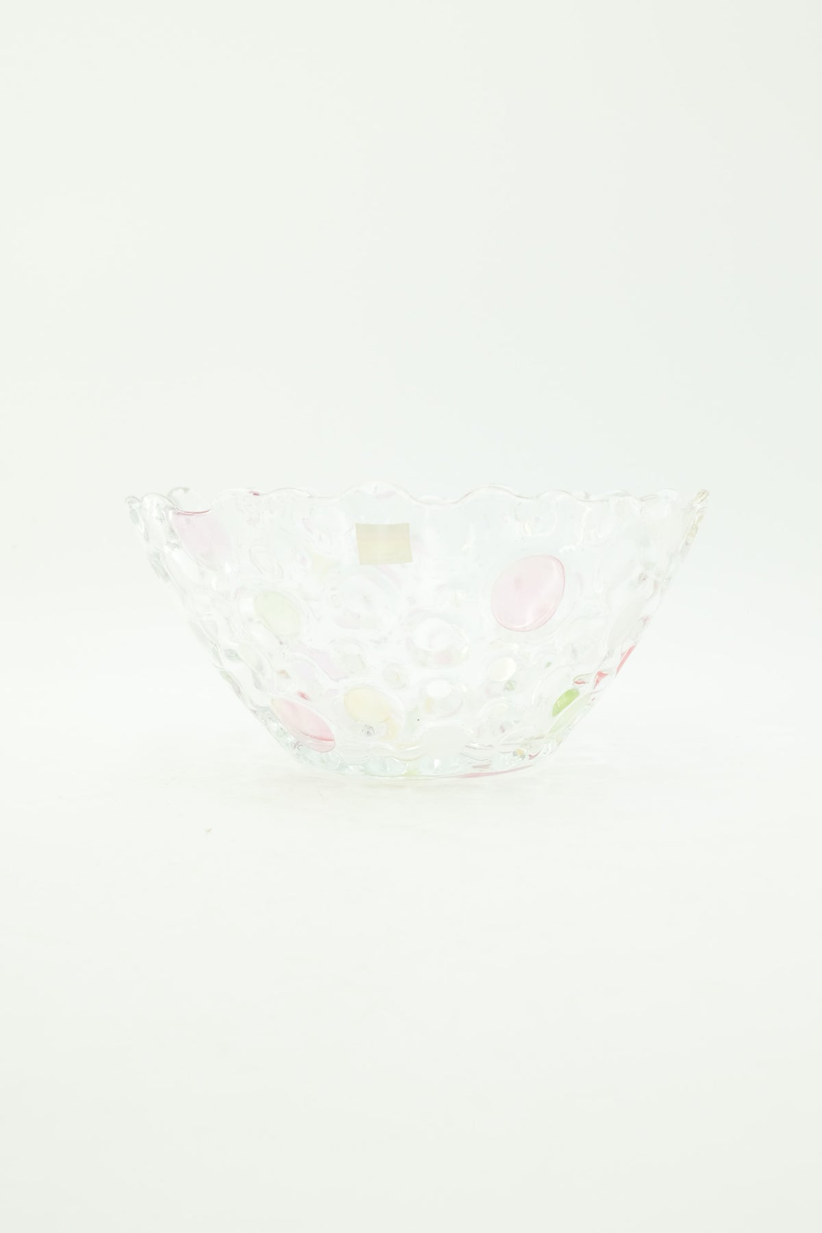 Vintage West Germany Pastel Bubble Glass Bowl / 西ドイツ製 パステルバブルガラス ボウル