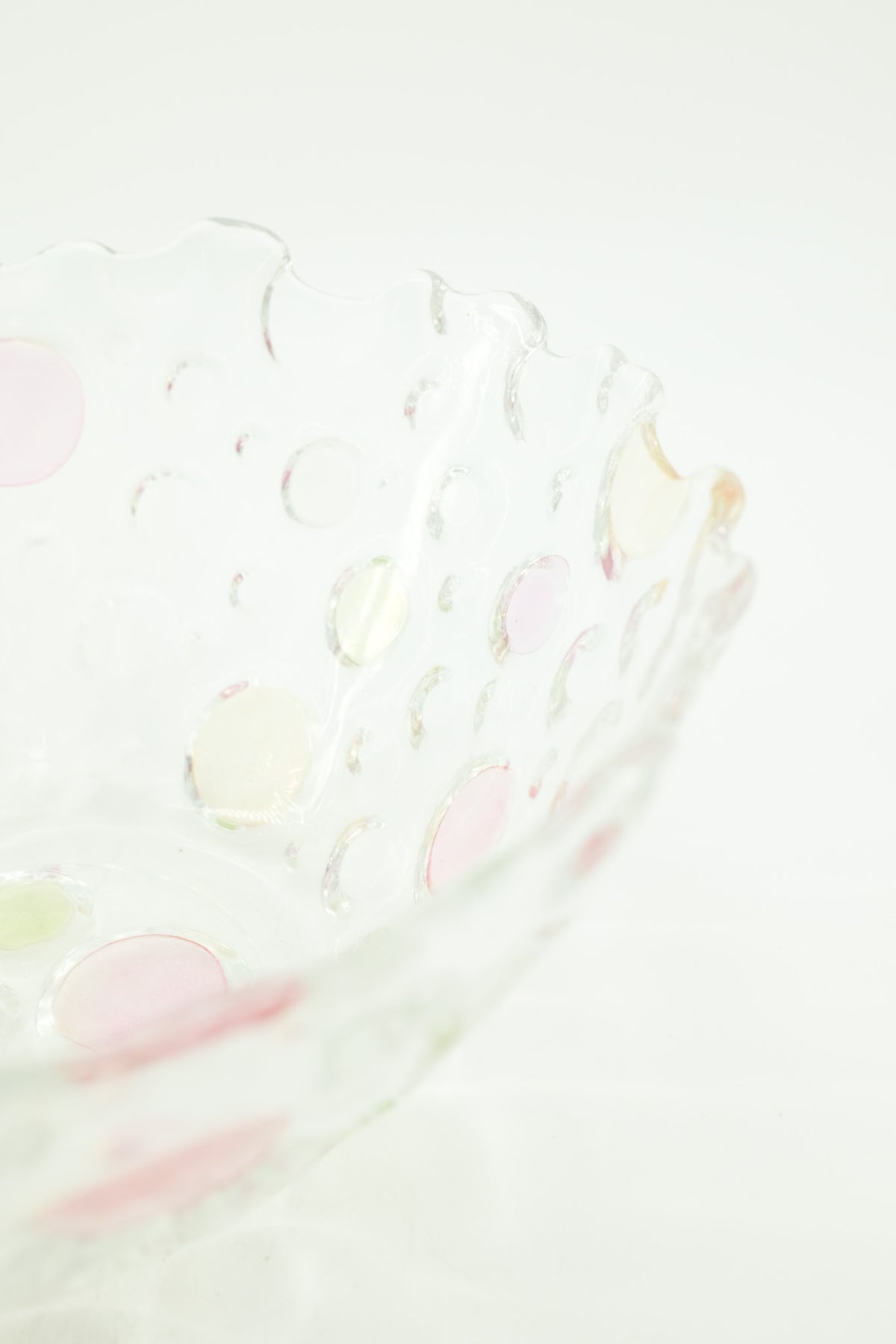 Vintage West Germany Pastel Bubble Glass Bowl / 西ドイツ製 パステルバブルガラス ボウル