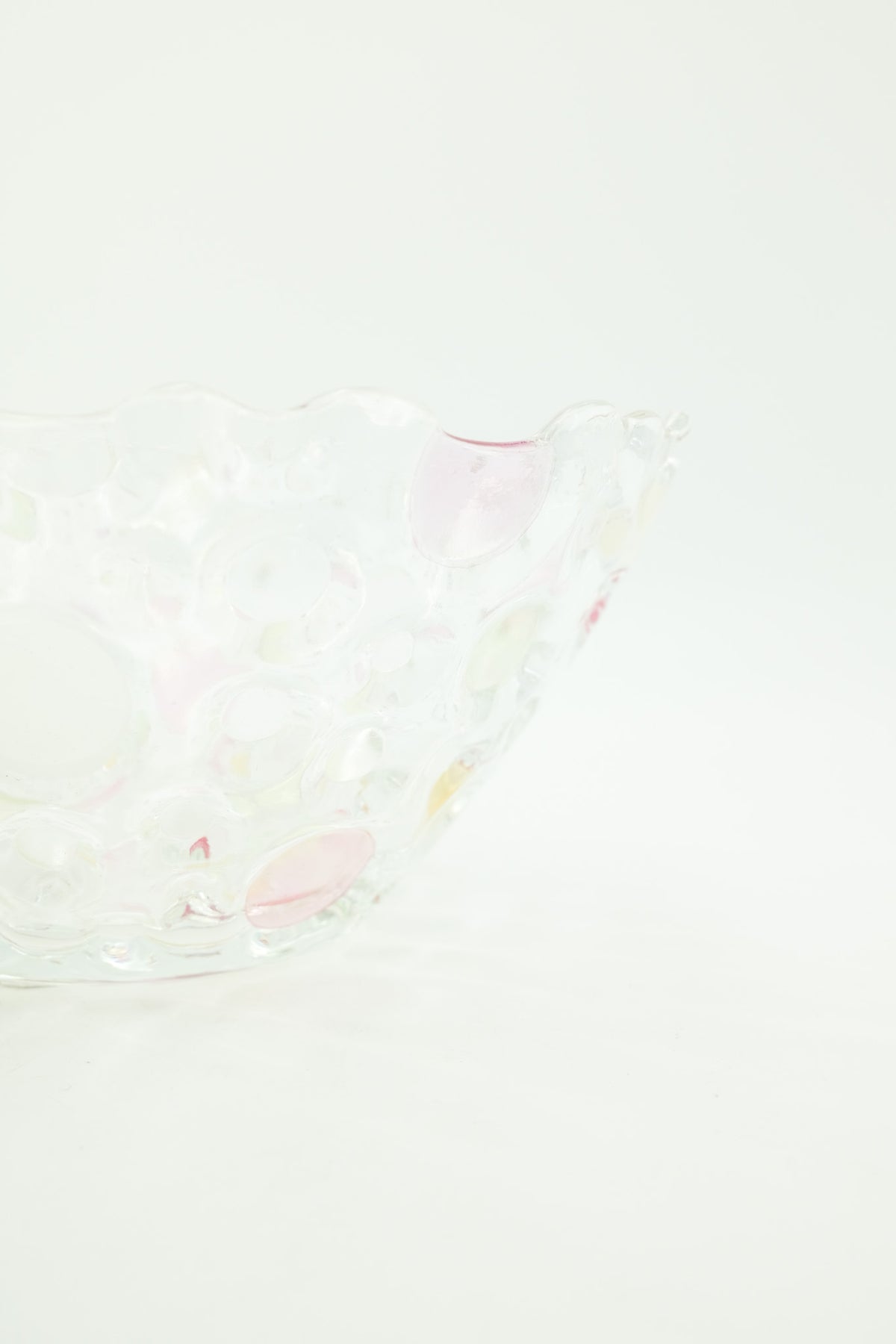 Vintage West Germany Pastel Bubble Glass Bowl / 西ドイツ製 パステルバブルガラス ボウル