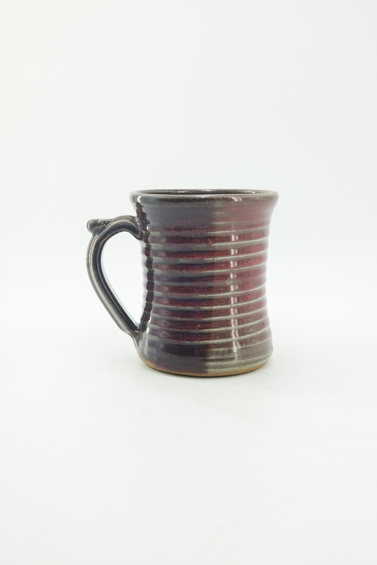 Vintage Studio Pottery Ribbed Mug / ヴィンテージ スタジオポタリー ろくろ目マグ