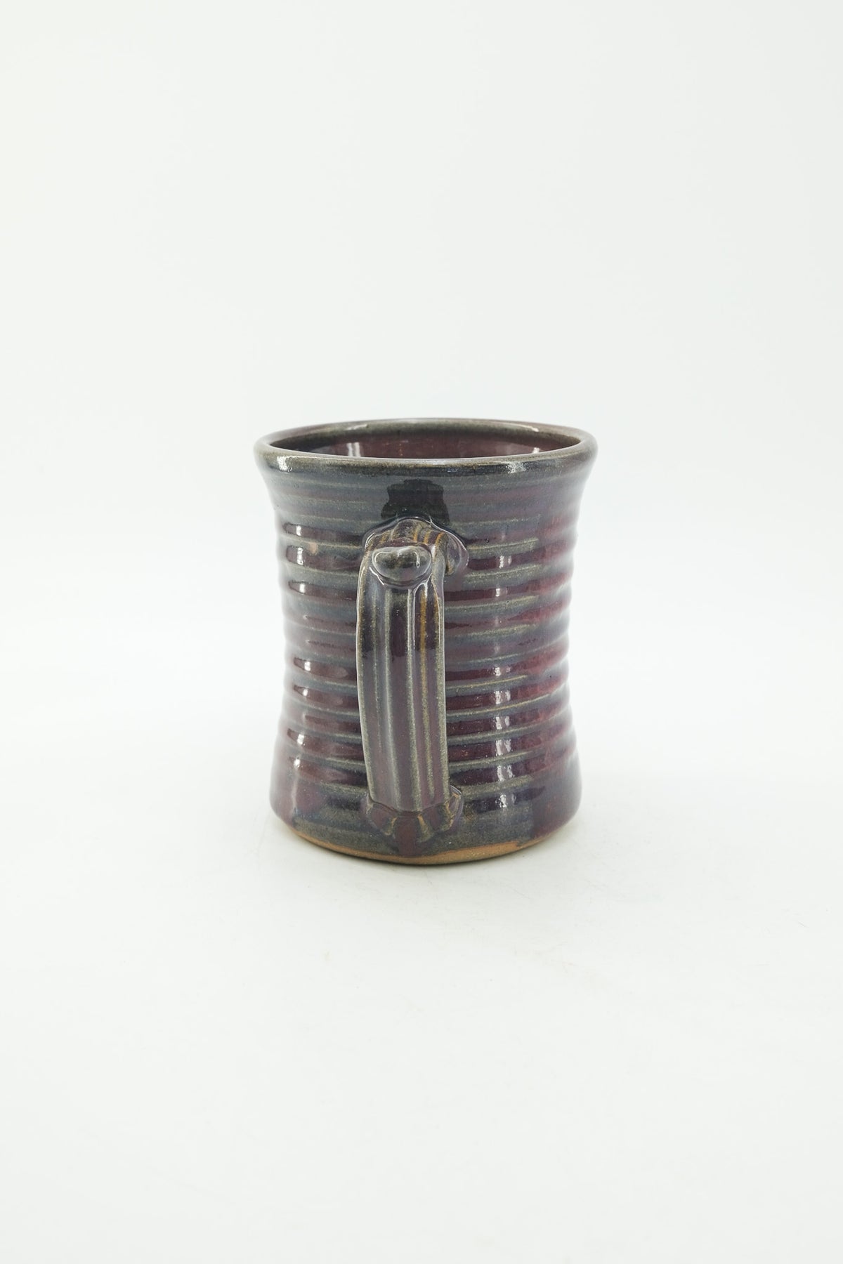 Vintage Studio Pottery Ribbed Mug / ヴィンテージ スタジオポタリー ろくろ目マグ