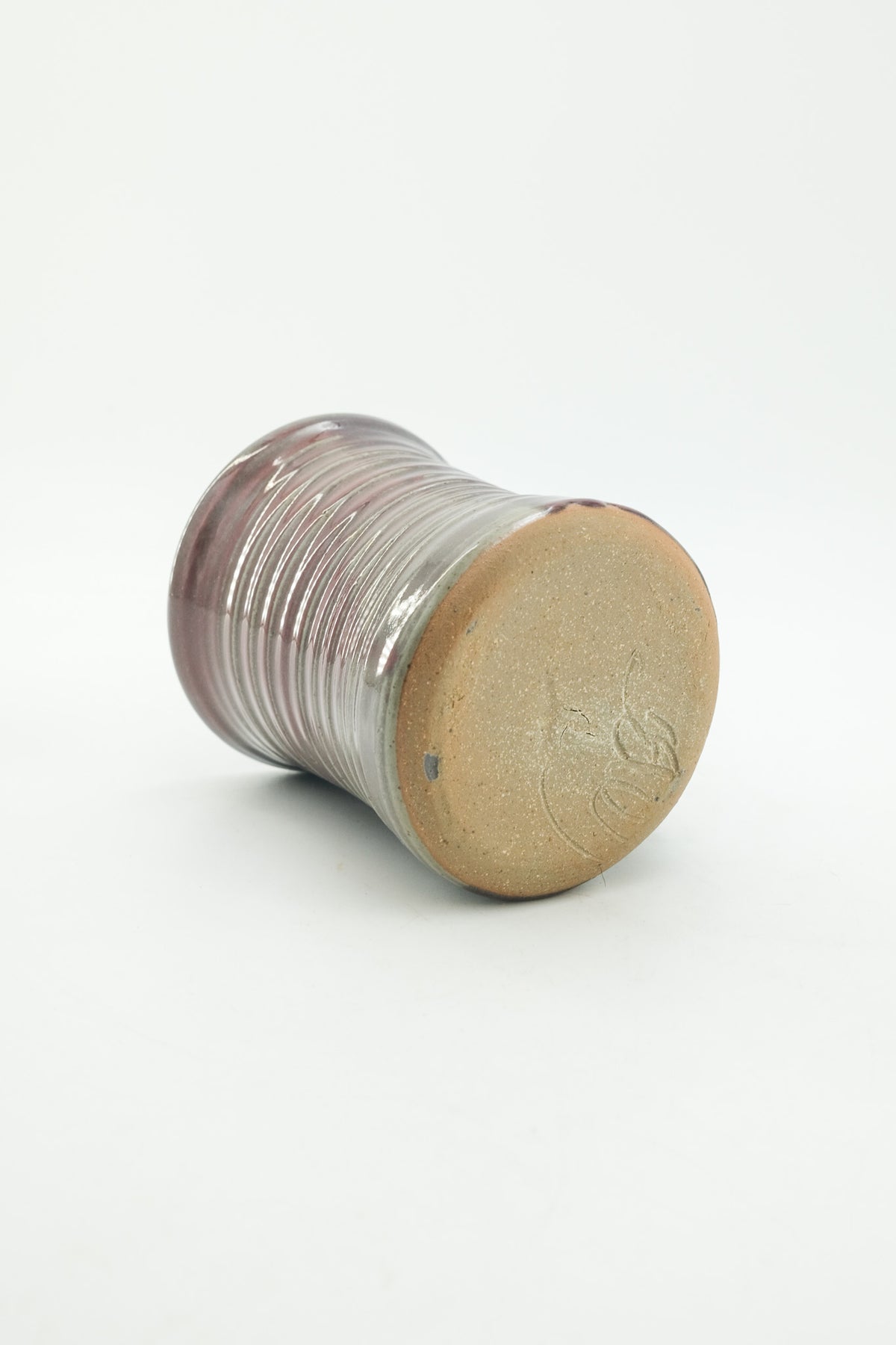 Vintage Studio Pottery Ribbed Mug / ヴィンテージ スタジオポタリー ろくろ目マグ