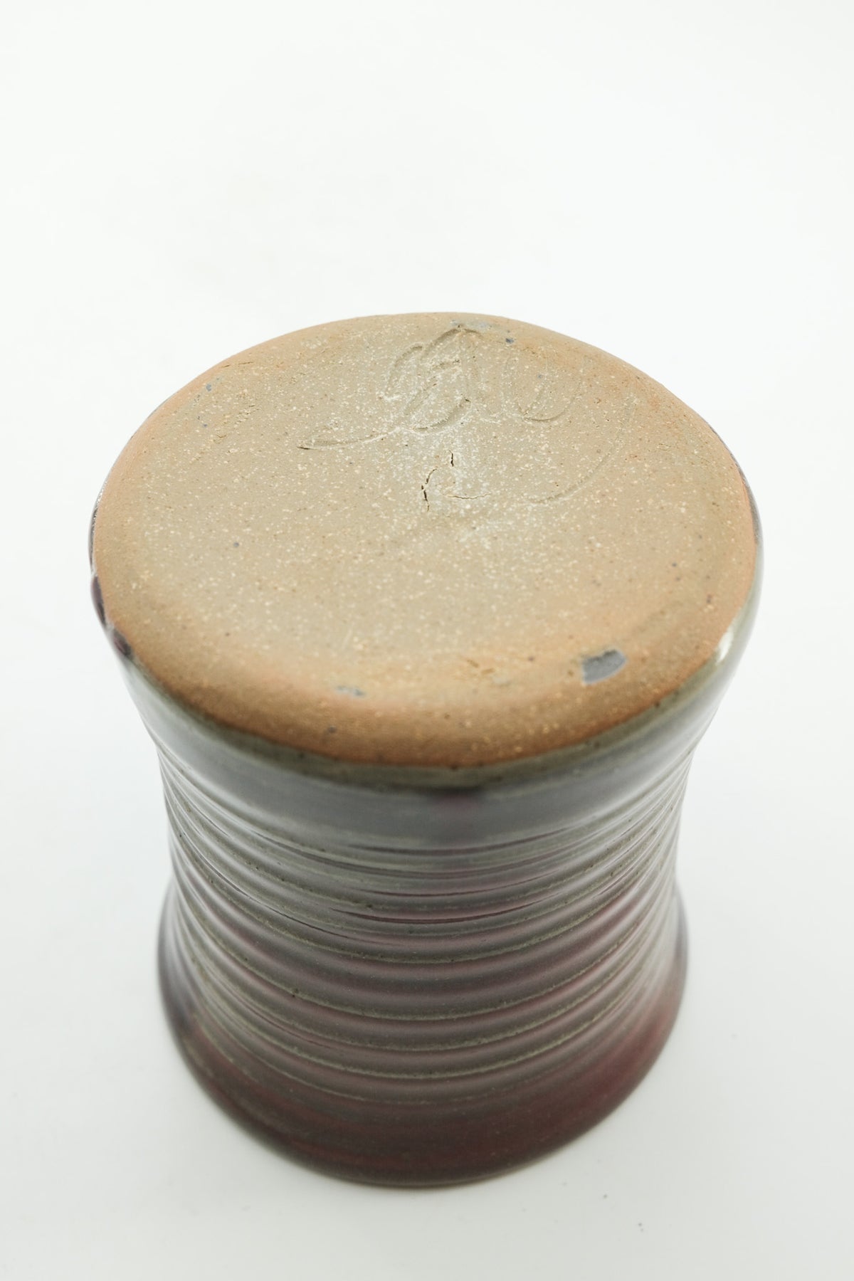 Vintage Studio Pottery Ribbed Mug / ヴィンテージ スタジオポタリー ろくろ目マグ