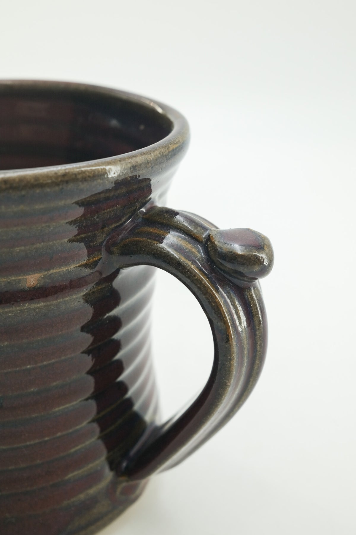 Vintage Studio Pottery Ribbed Mug / ヴィンテージ スタジオポタリー ろくろ目マグ