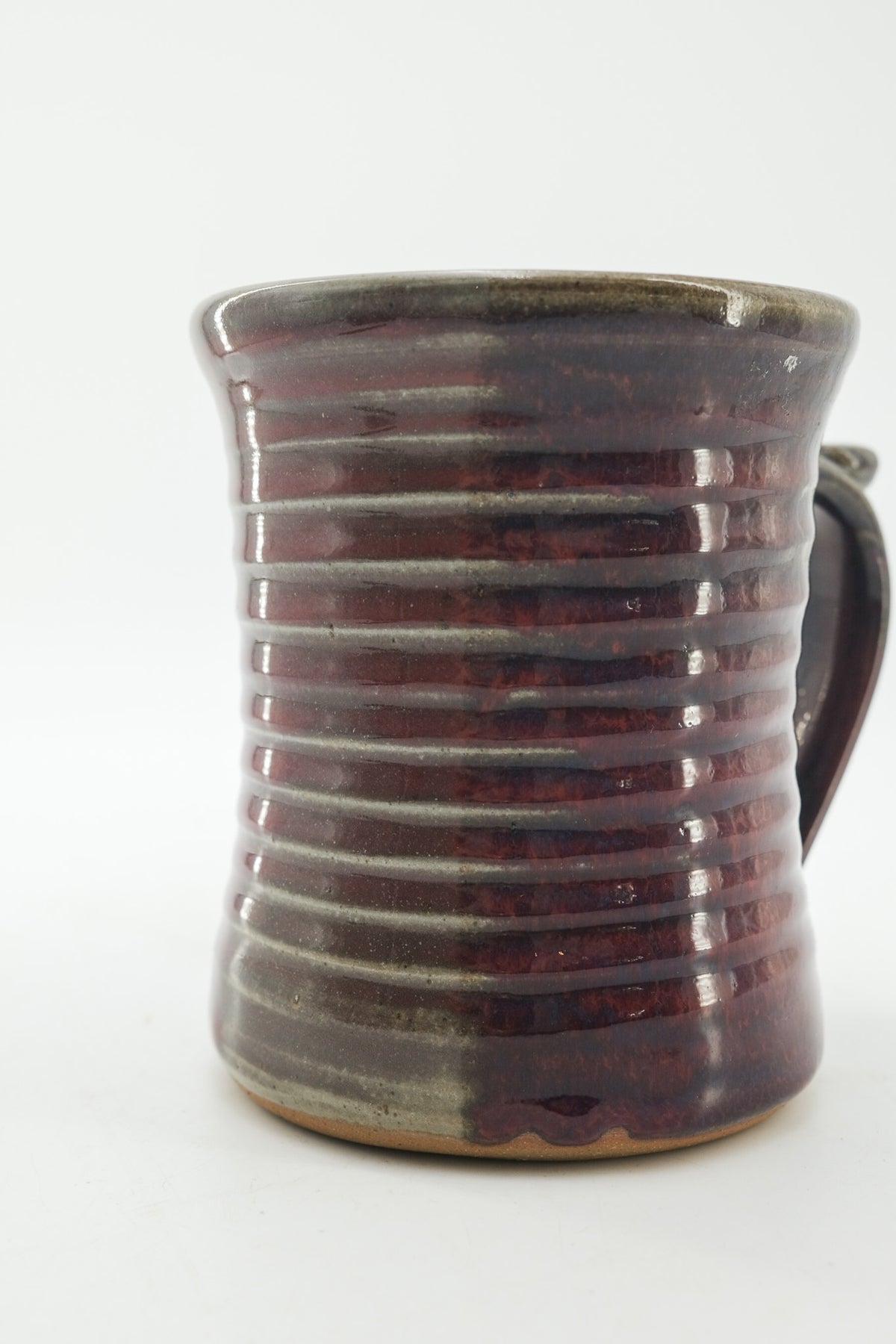 Vintage Studio Pottery Ribbed Mug / ヴィンテージ スタジオポタリー ろくろ目マグ