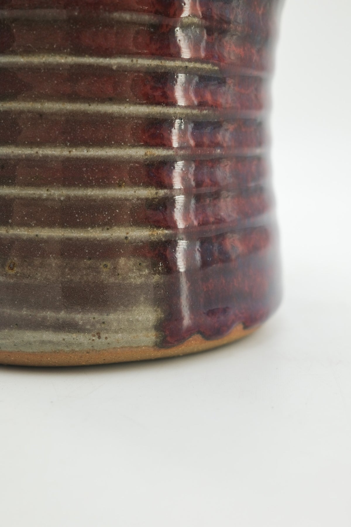 Vintage Studio Pottery Ribbed Mug / ヴィンテージ スタジオポタリー ろくろ目マグ