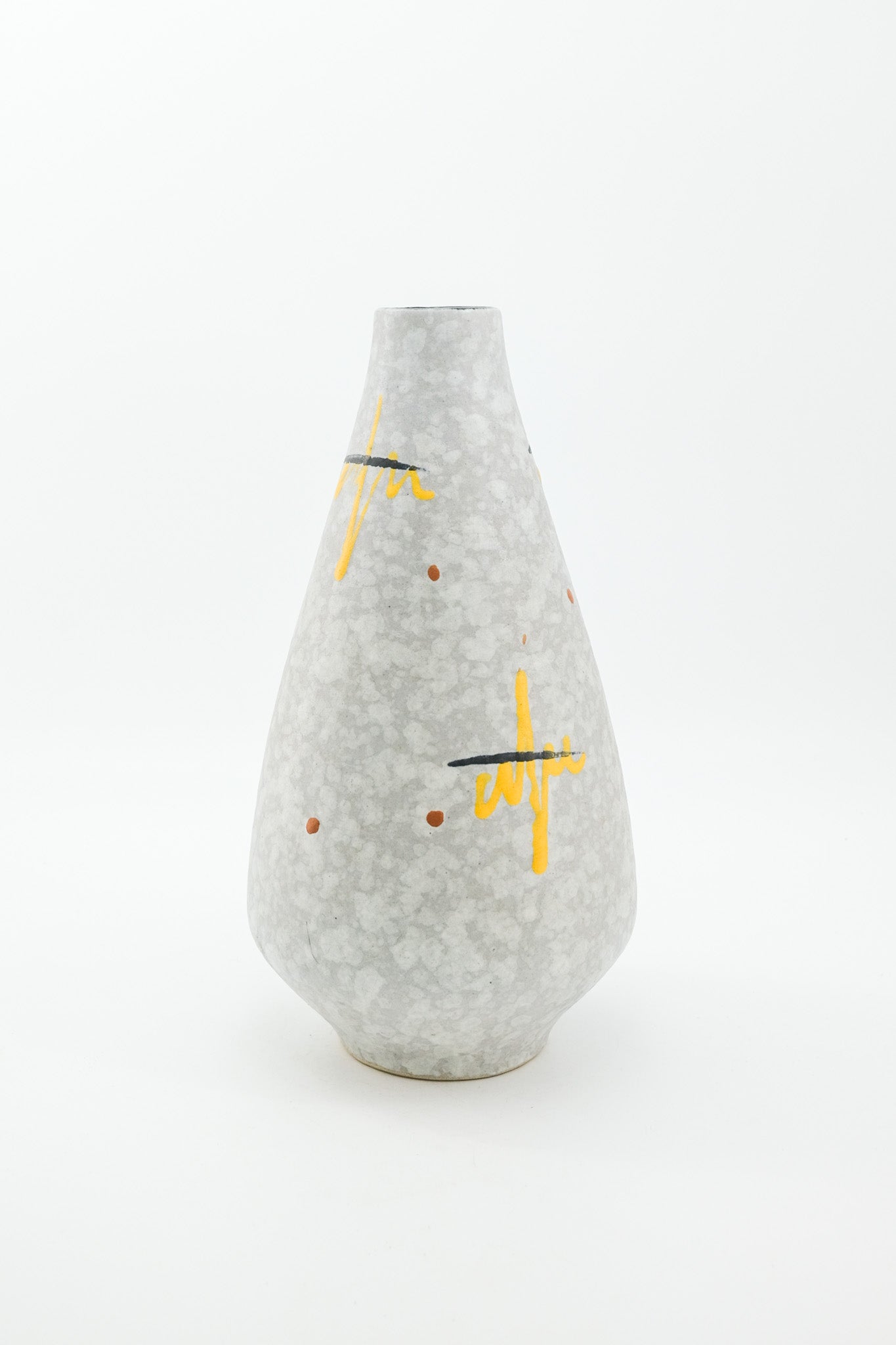 Vintage Ceramic Vase with Abstract Pattern / 抽象柄のヴィンテージフラワーベース