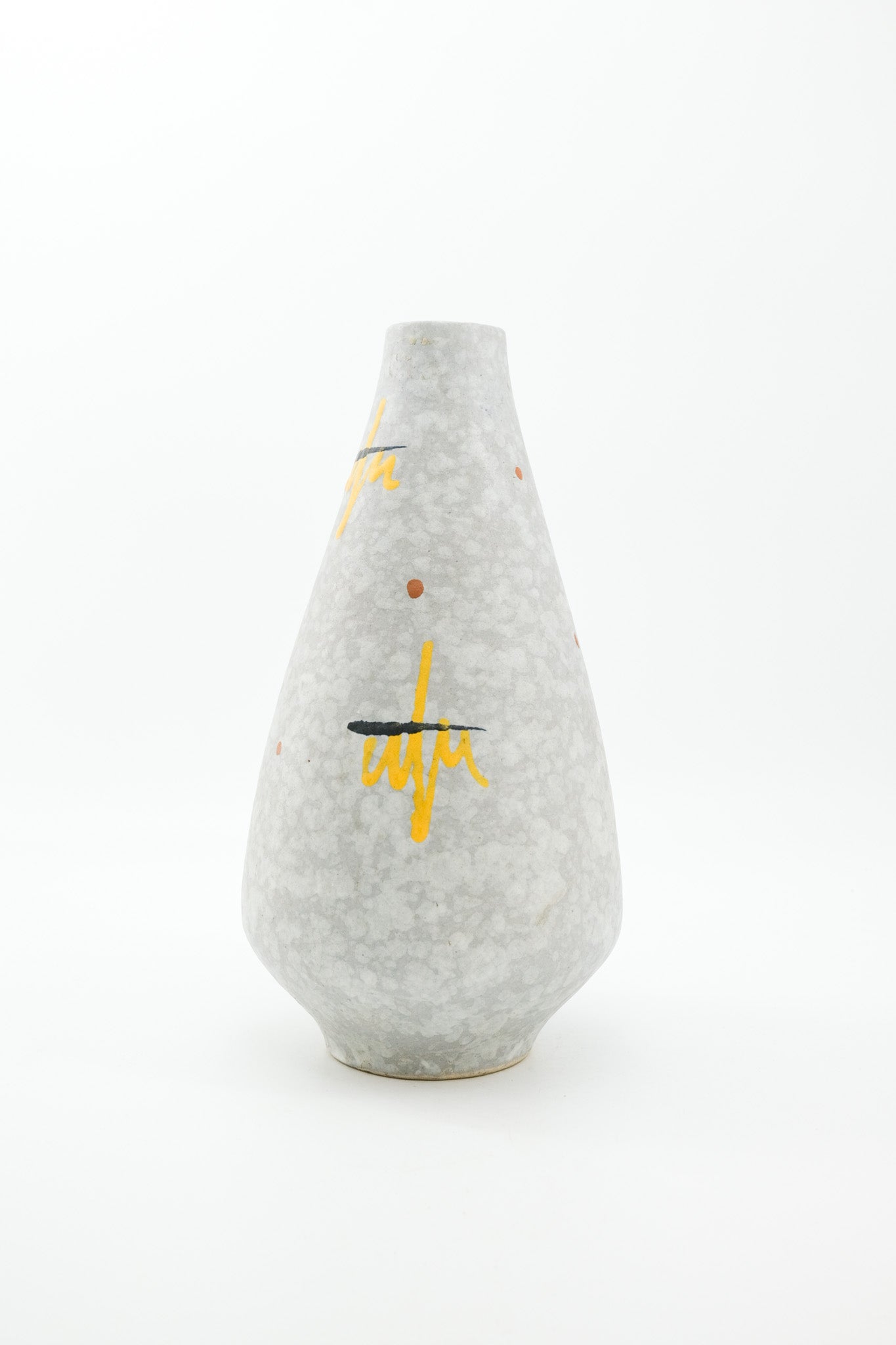 Vintage Ceramic Vase with Abstract Pattern / 抽象柄のヴィンテージフラワーベース