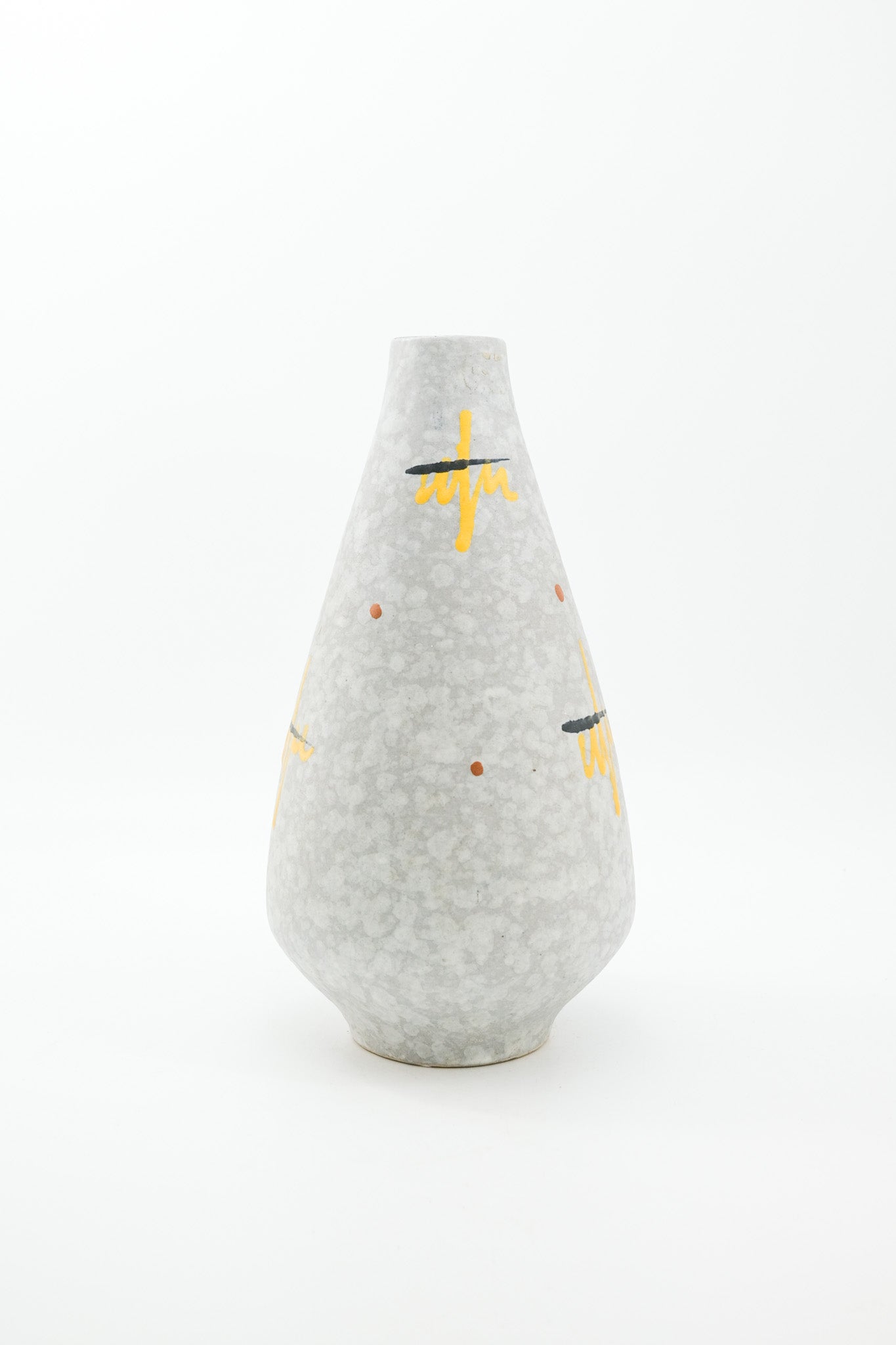 Vintage Ceramic Vase with Abstract Pattern / 抽象柄のヴィンテージフラワーベース