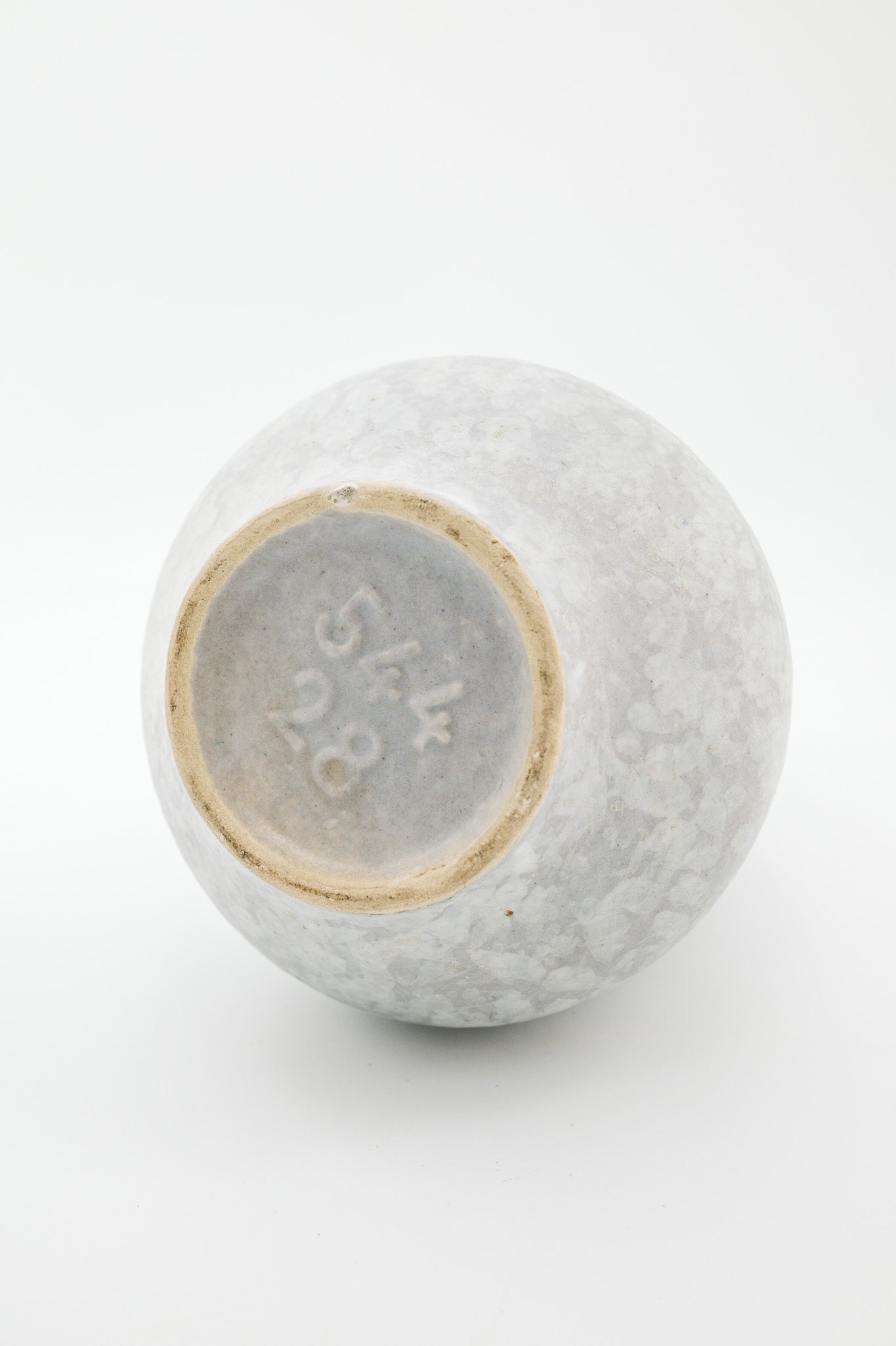 Vintage Ceramic Vase with Abstract Pattern / 抽象柄のヴィンテージフラワーベース