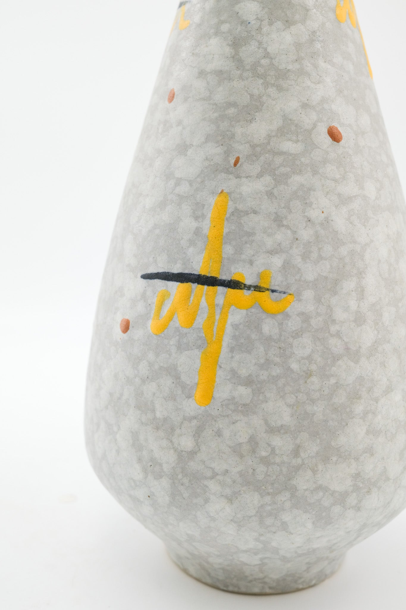 Vintage Ceramic Vase with Abstract Pattern / 抽象柄のヴィンテージフラワーベース