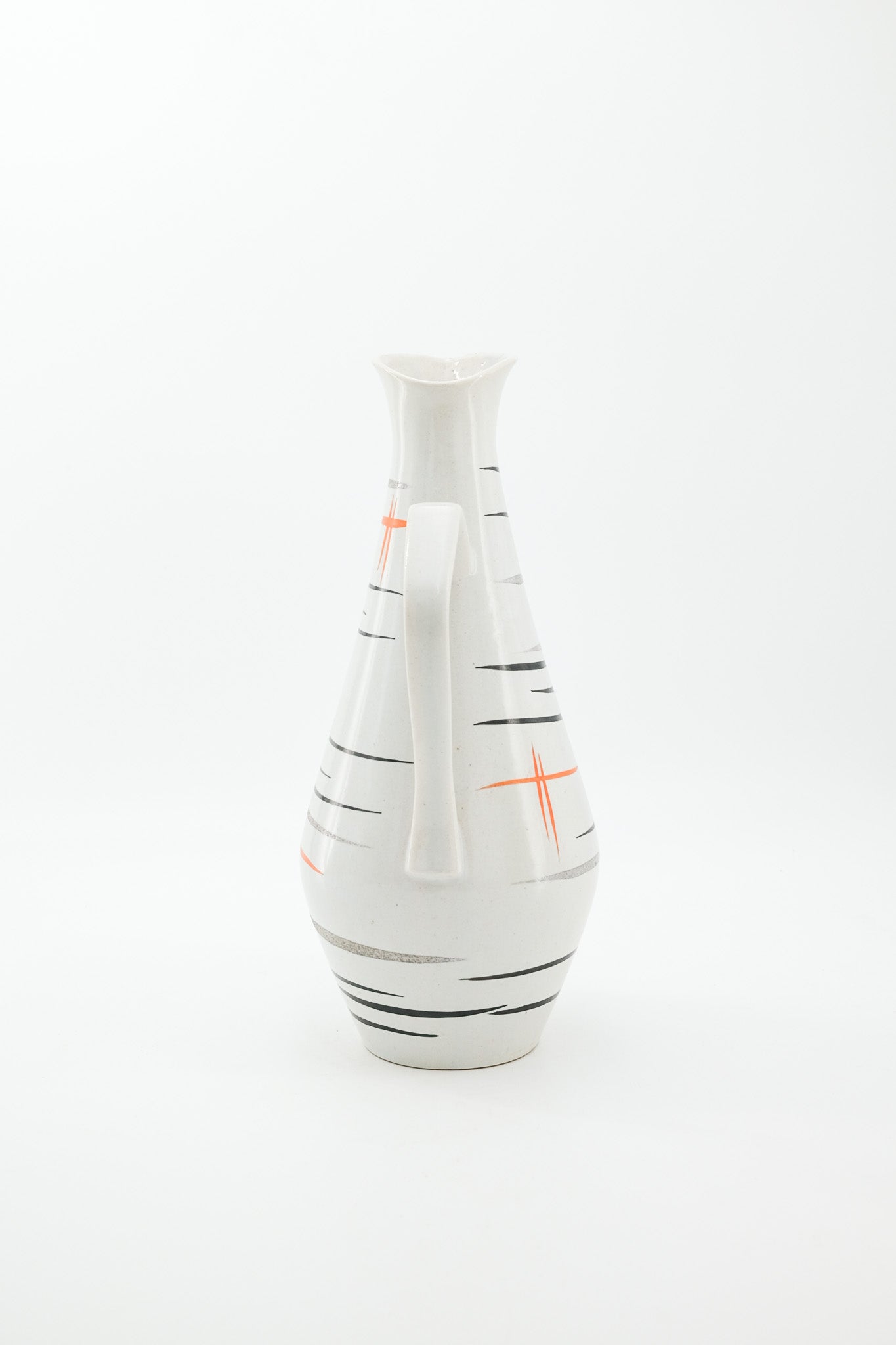 Vintage Pitcher Vase with Atomic Pattern / ミッドセンチュリー アトミックデザイン ピッチャーベース
