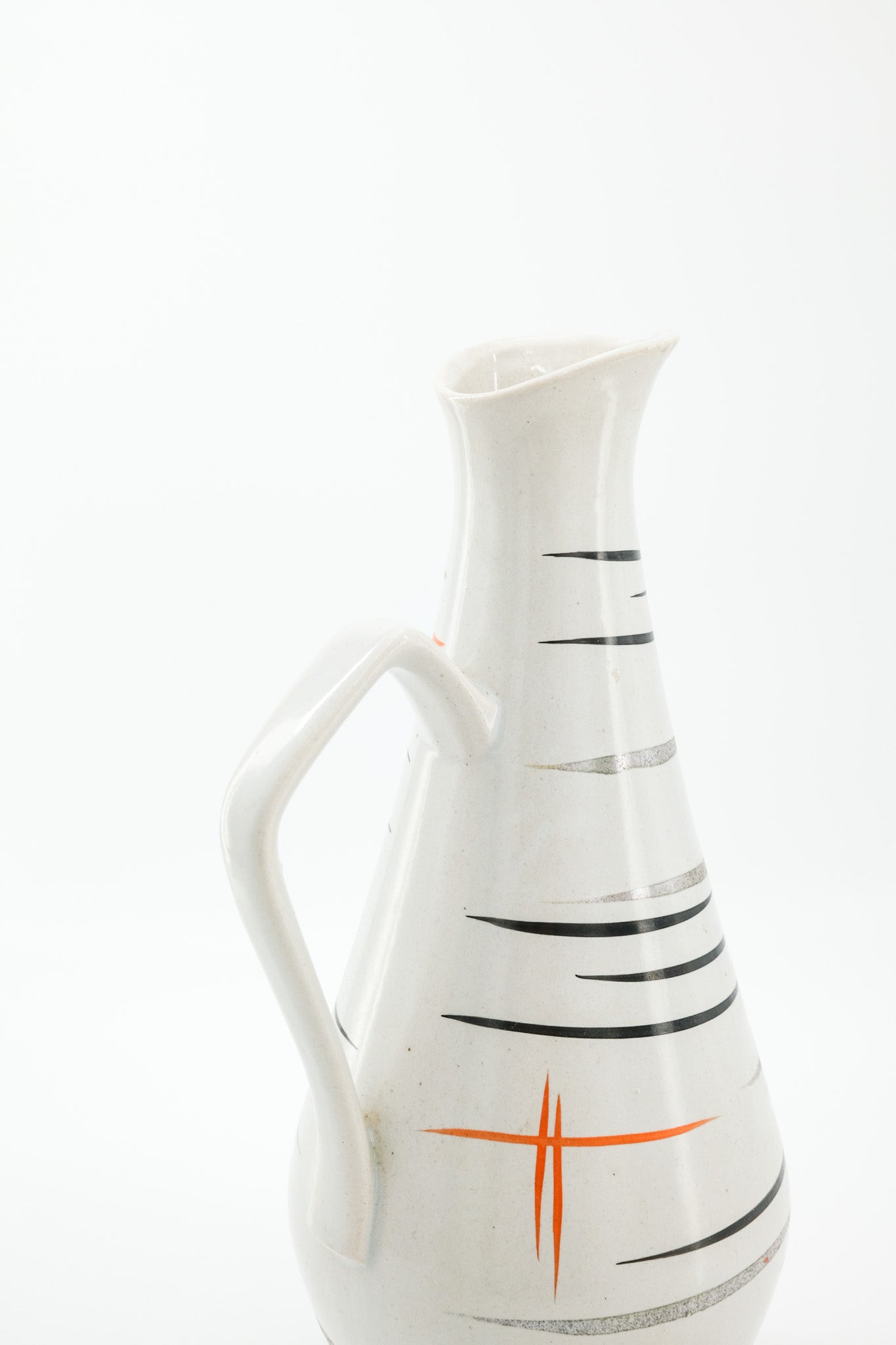 Vintage Pitcher Vase with Atomic Pattern / ミッドセンチュリー アトミックデザイン ピッチャーベース