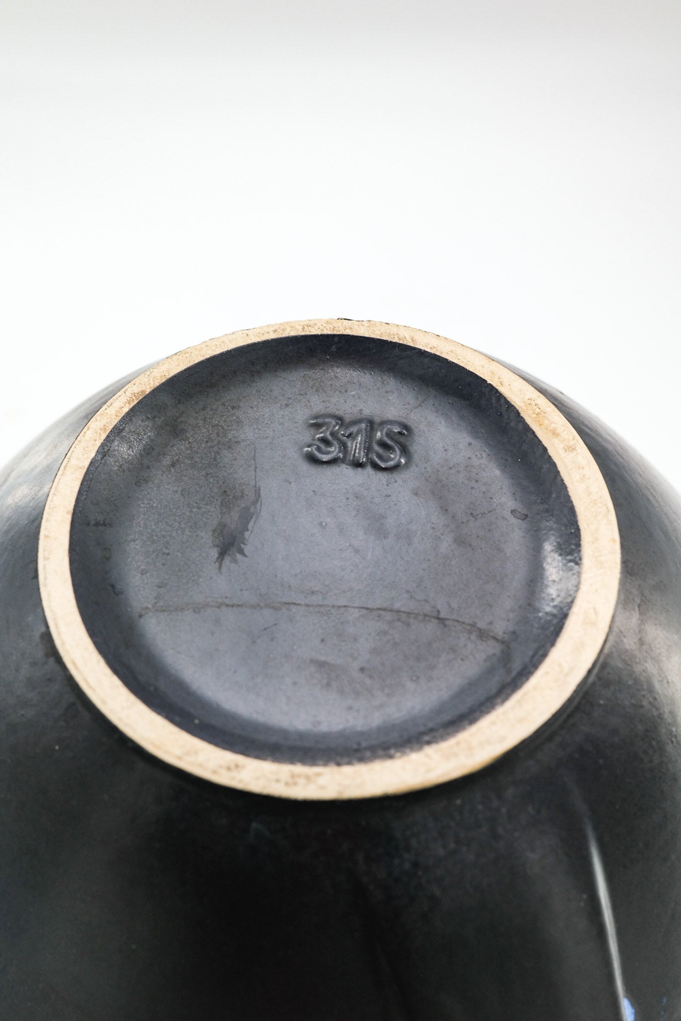 ブルー花瓶　グラデーション　vase Blue Glazed Handle Vase / ブルーグラデーション ハンドル花瓶