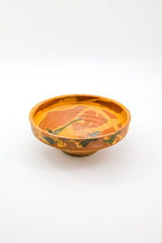 Marble-glazed terracotta bowl / マーブルの釉薬のテラコッタボウル