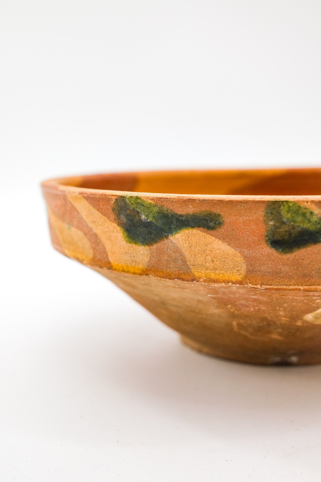 Marble-glazed terracotta bowl / マーブルの釉薬のテラコッタボウル