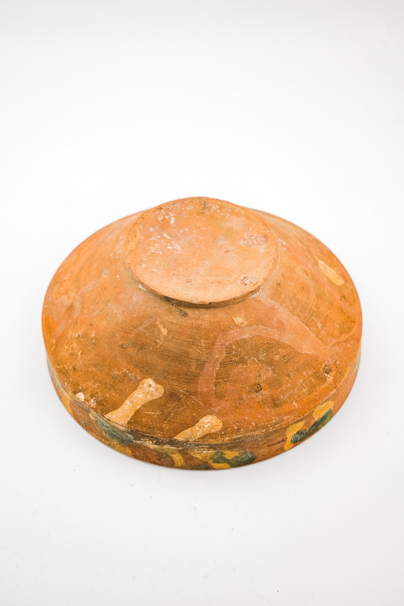 Marble-glazed terracotta bowl / マーブルの釉薬のテラコッタボウル