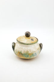 Pottery Jar with Lid - Bouffioulx / ベルギー Bouffioulx製 蓋付き陶器ジャー