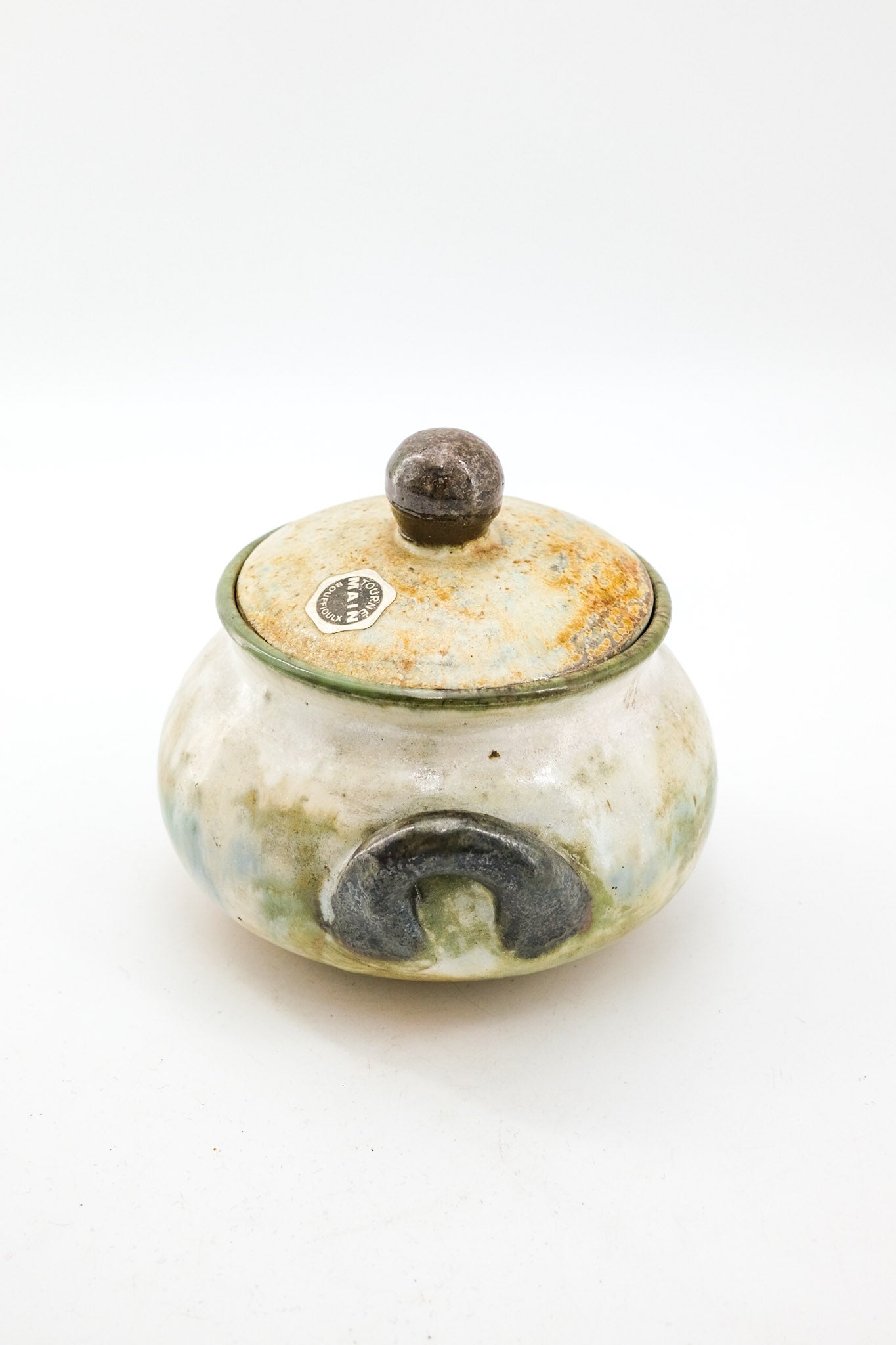 Pottery Jar with Lid - Bouffioulx / ベルギー Bouffioulx製 蓋付き陶器ジャー