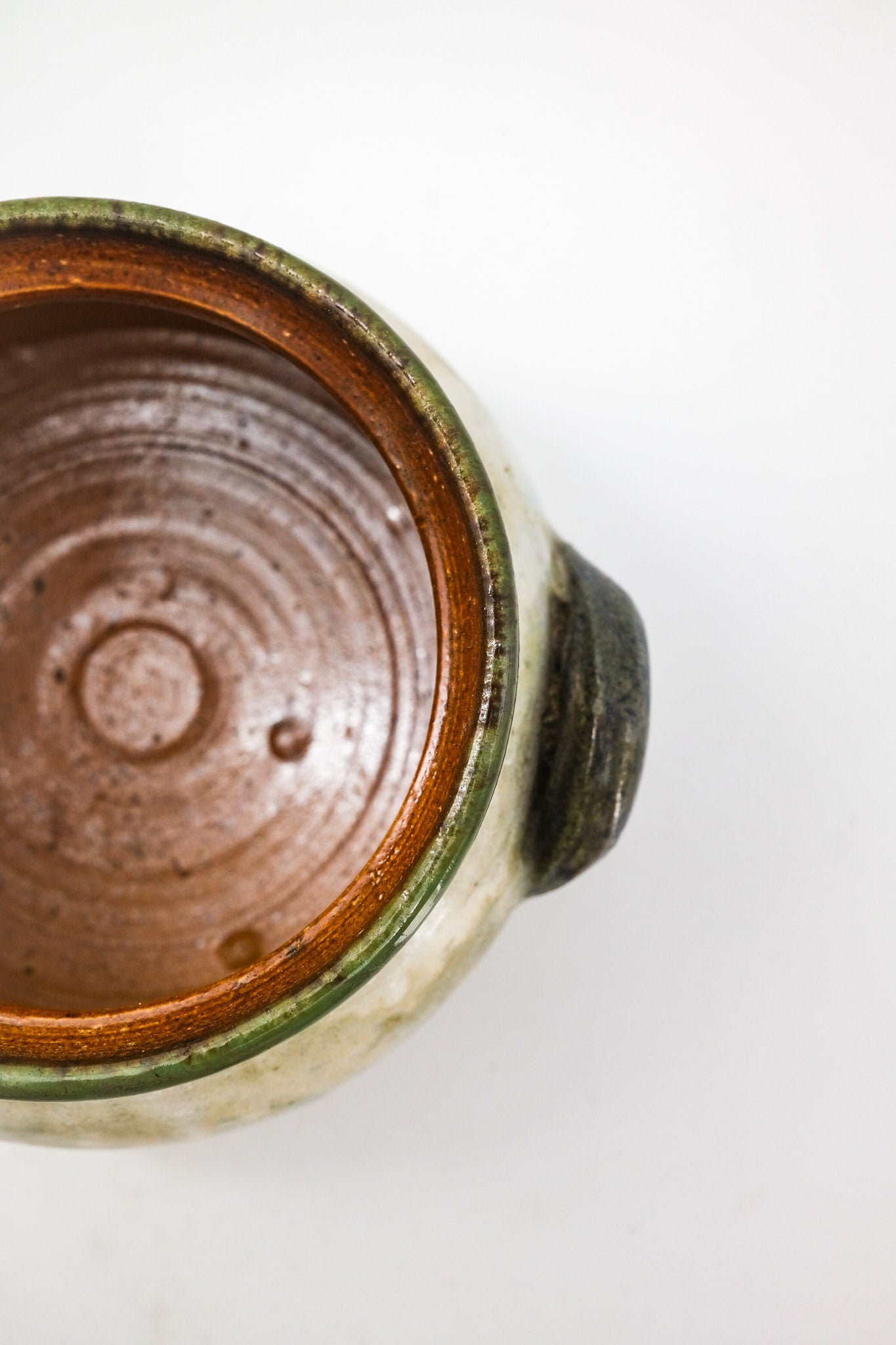 Pottery Jar with Lid - Bouffioulx / ベルギー Bouffioulx製 蓋付き陶器ジャー