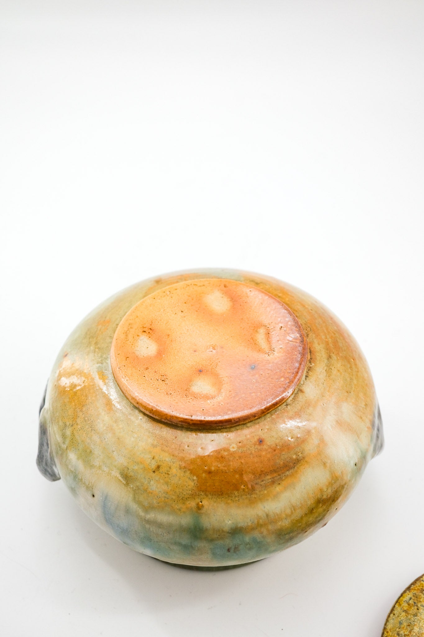 Pottery Jar with Lid - Bouffioulx / ベルギー Bouffioulx製 蓋付き陶器ジャー