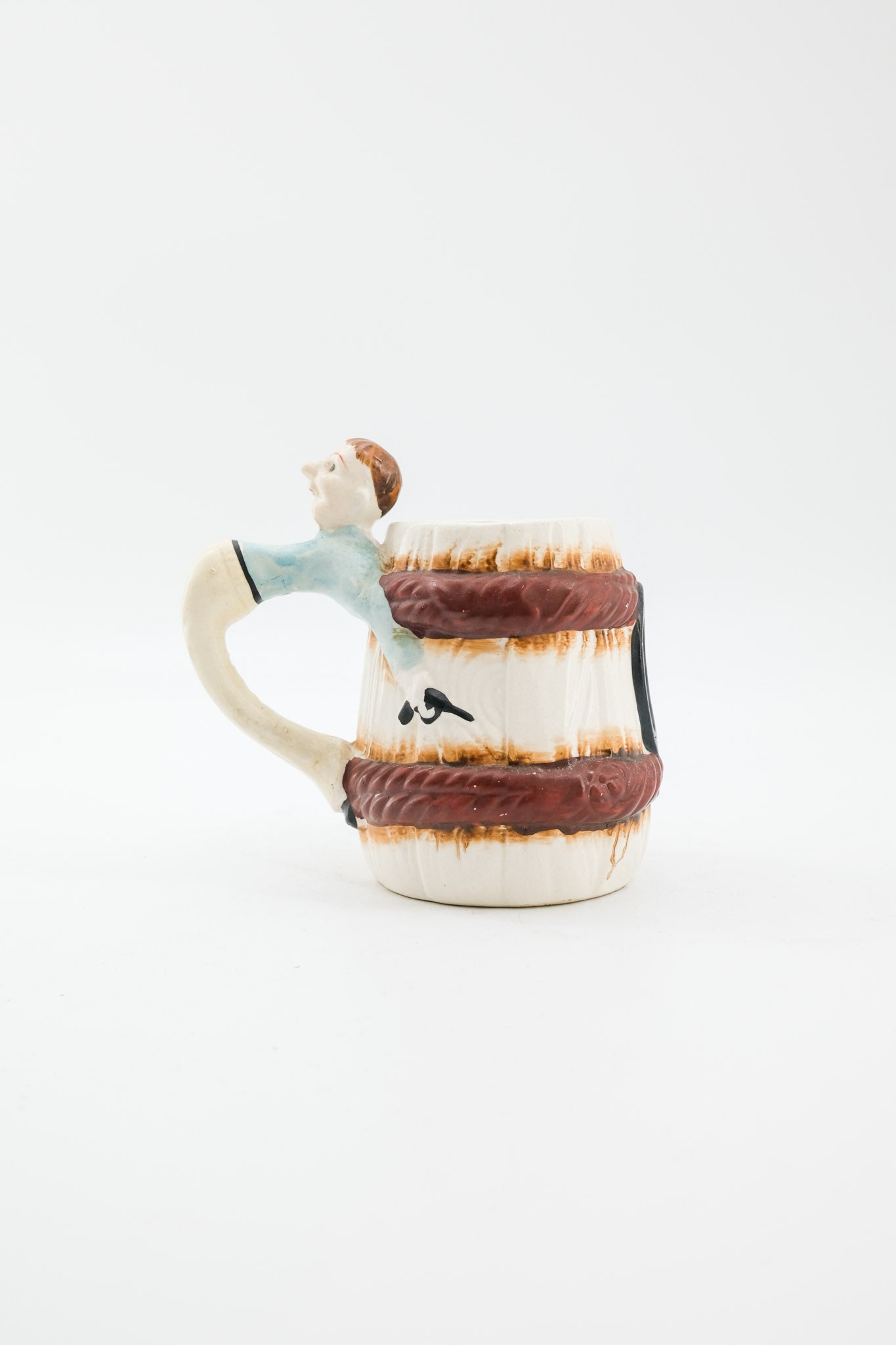 Barrel Mug with Cowboy Figure / 樽型カウボーイマグカップ