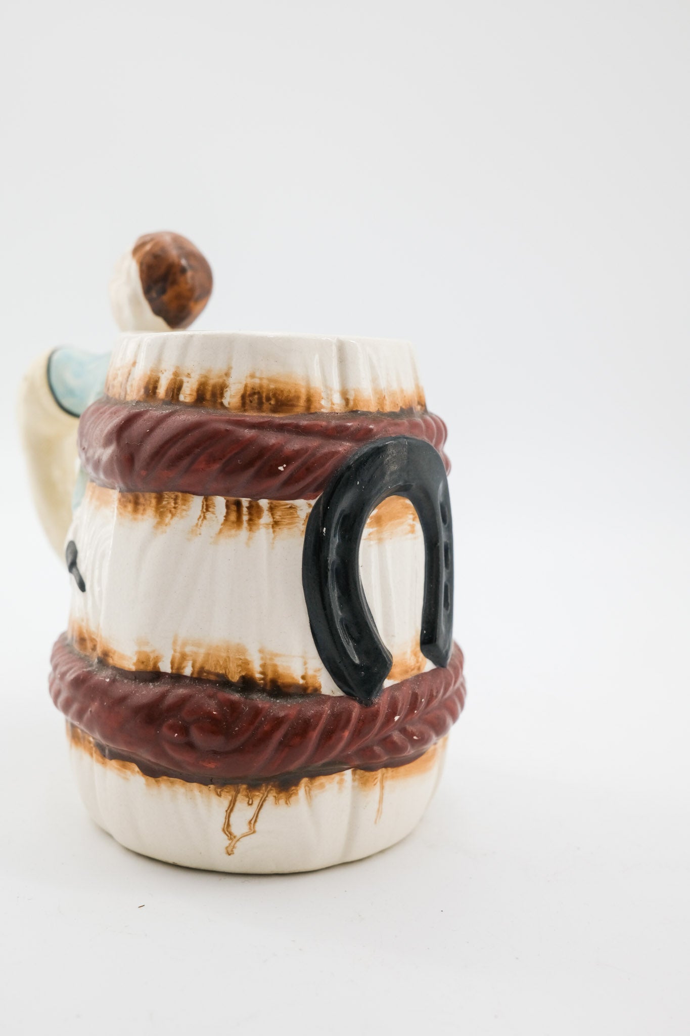 Barrel Mug with Cowboy Figure / 樽型カウボーイマグカップ