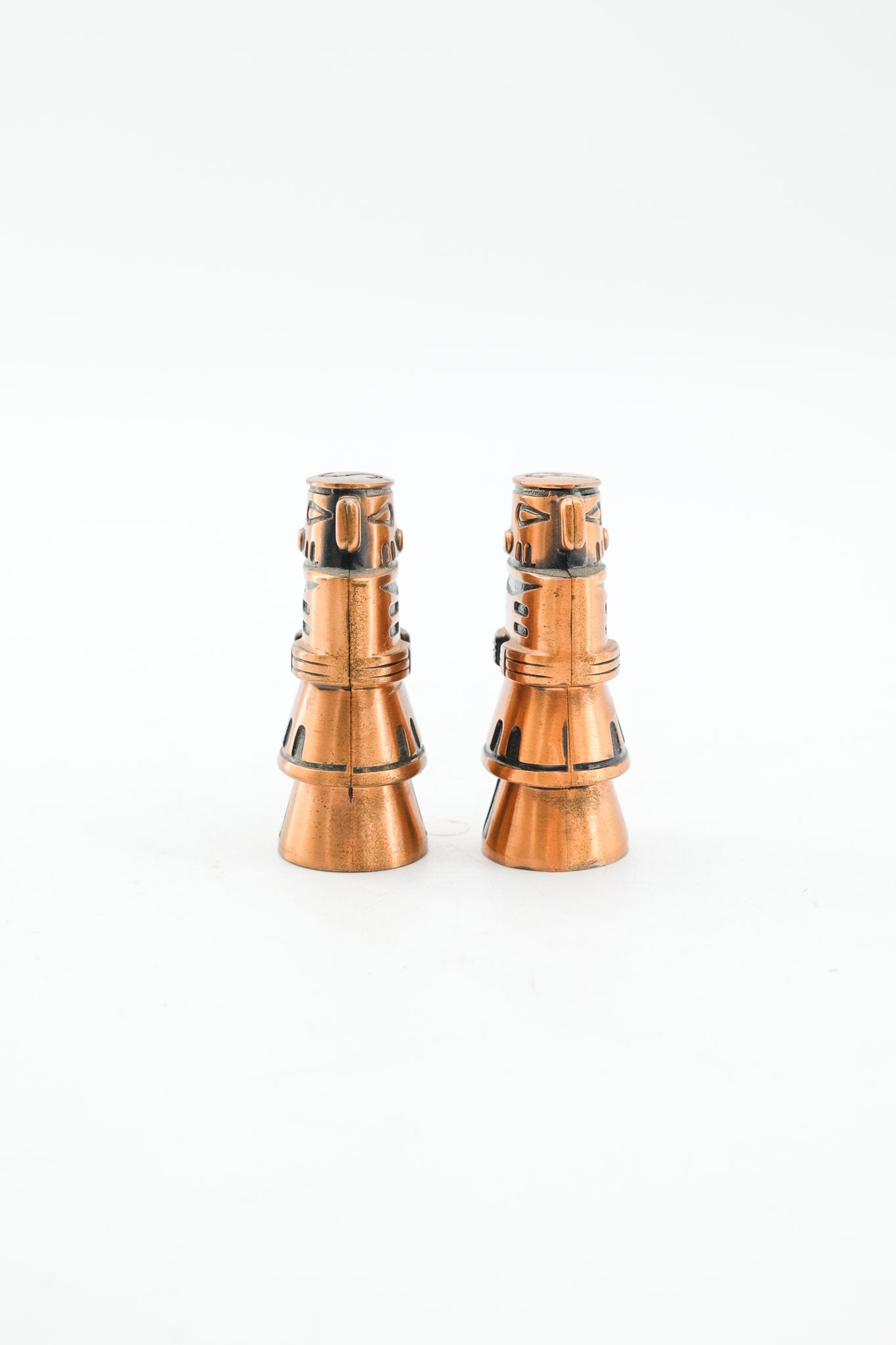 Native American Style Copper Salt & Pepper Shakers / ネイティブアメリカン スタイル 銅製 ソルト＆ペッパーシェーカー