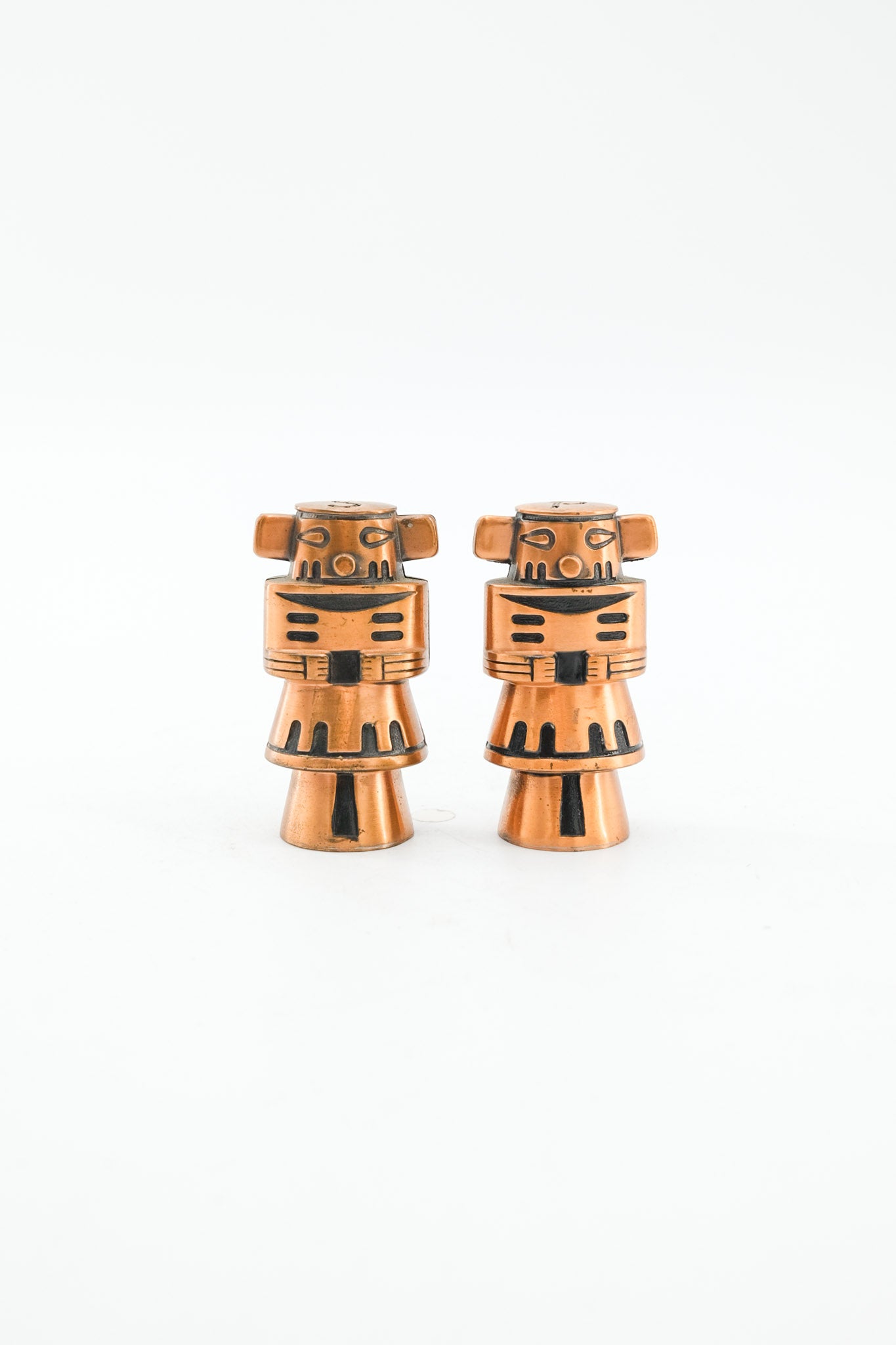 Native American Style Copper Salt & Pepper Shakers / ネイティブアメリカン スタイル 銅製 ソルト＆ペッパーシェーカー