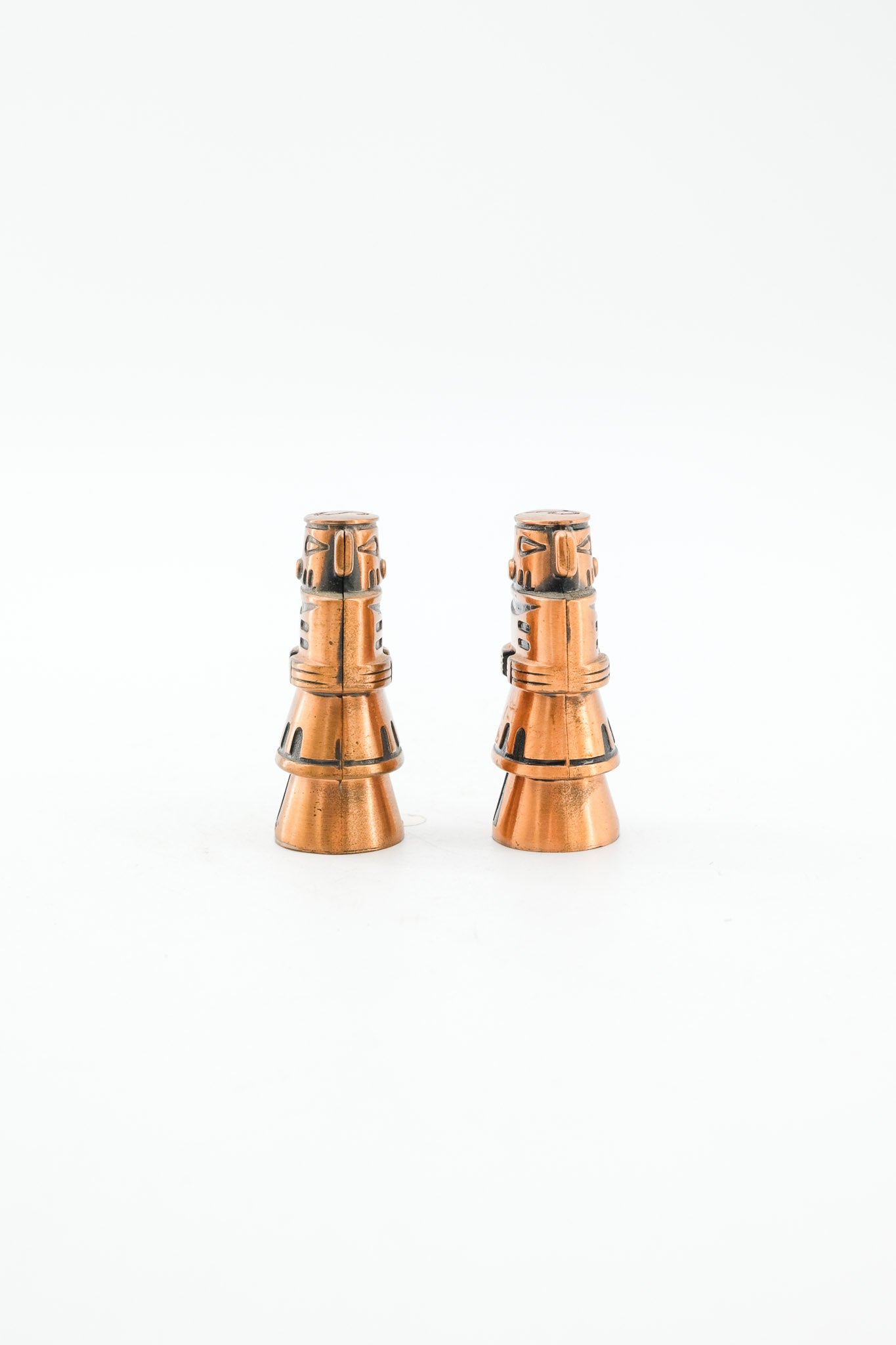 Native American Style Copper Salt & Pepper Shakers / ネイティブアメリカン スタイル 銅製 ソルト＆ペッパーシェーカー