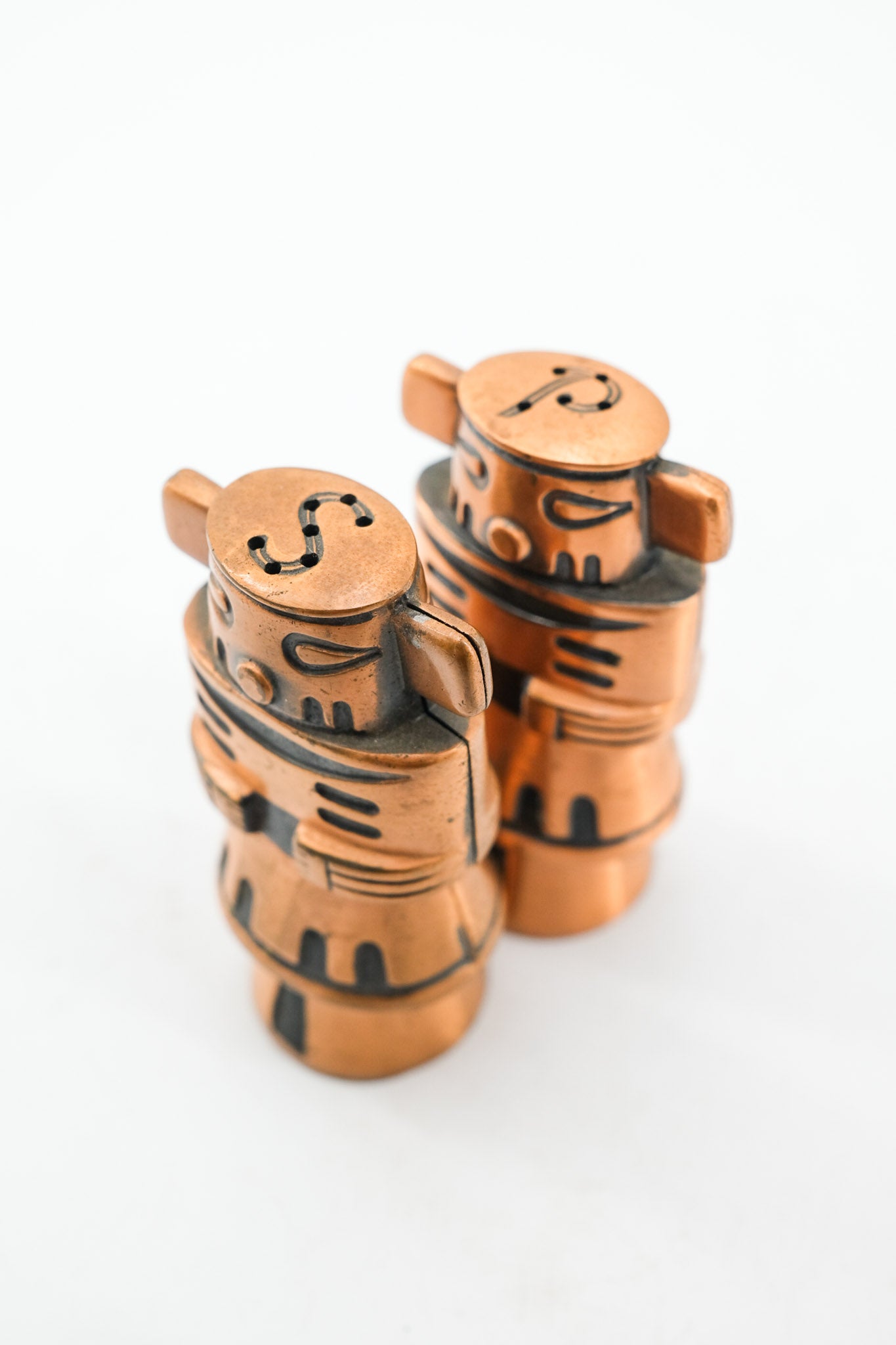 Native American Style Copper Salt & Pepper Shakers / ネイティブアメリカン スタイル 銅製 ソルト＆ペッパーシェーカー