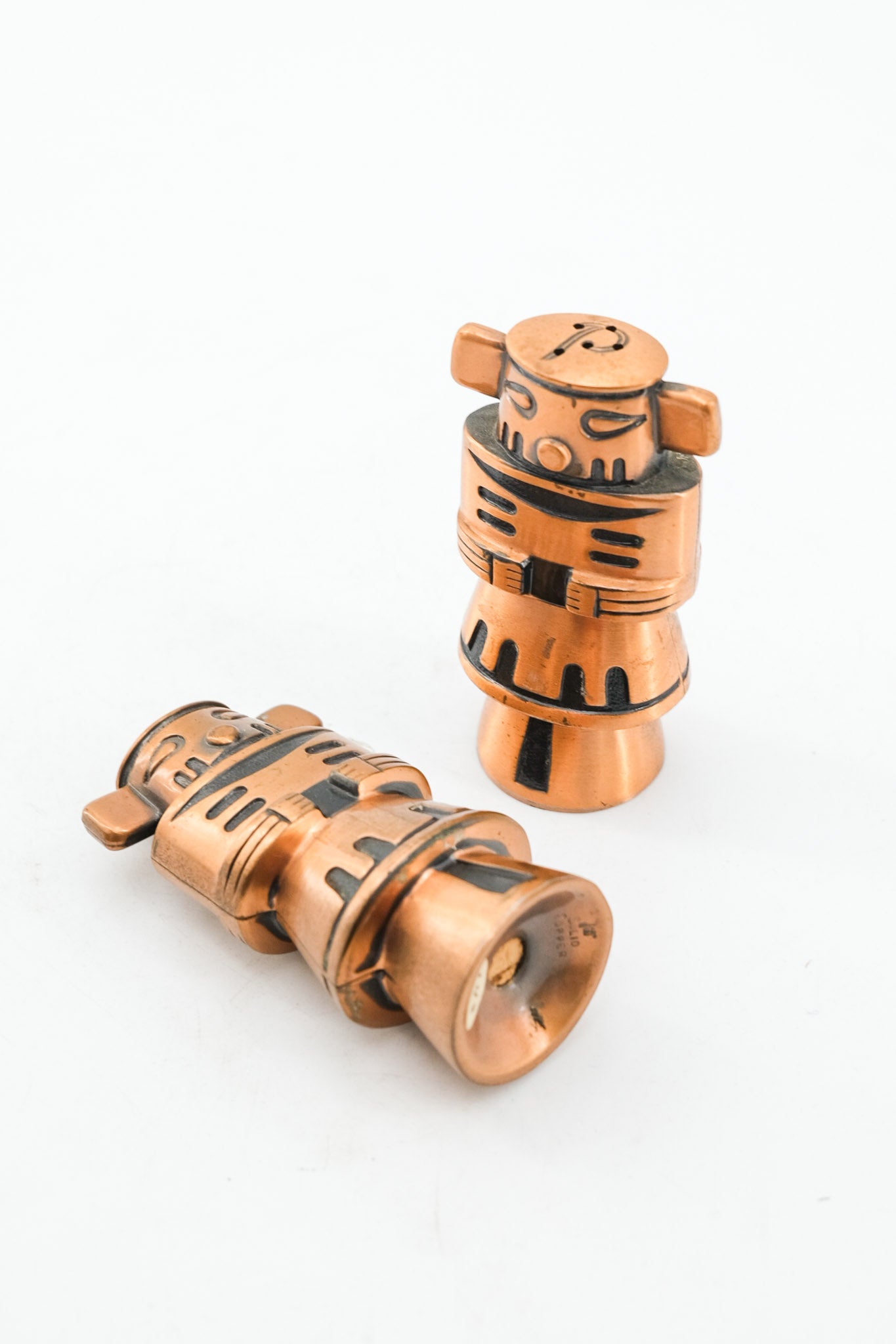 Native American Style Copper Salt & Pepper Shakers / ネイティブアメリカン スタイル 銅製 ソルト＆ペッパーシェーカー