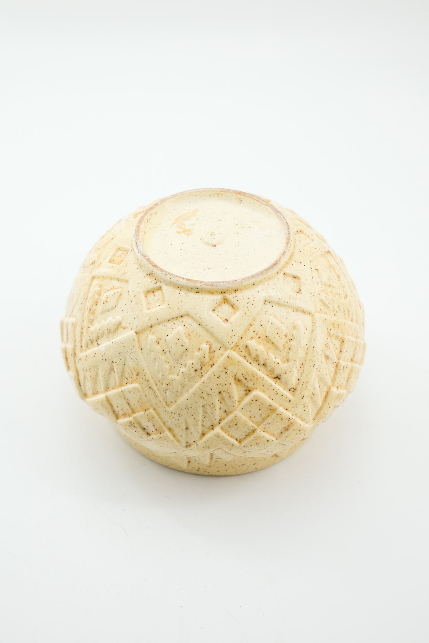 Pottery Planter with Geometric Pattern / 幾何学模様の陶器プランター