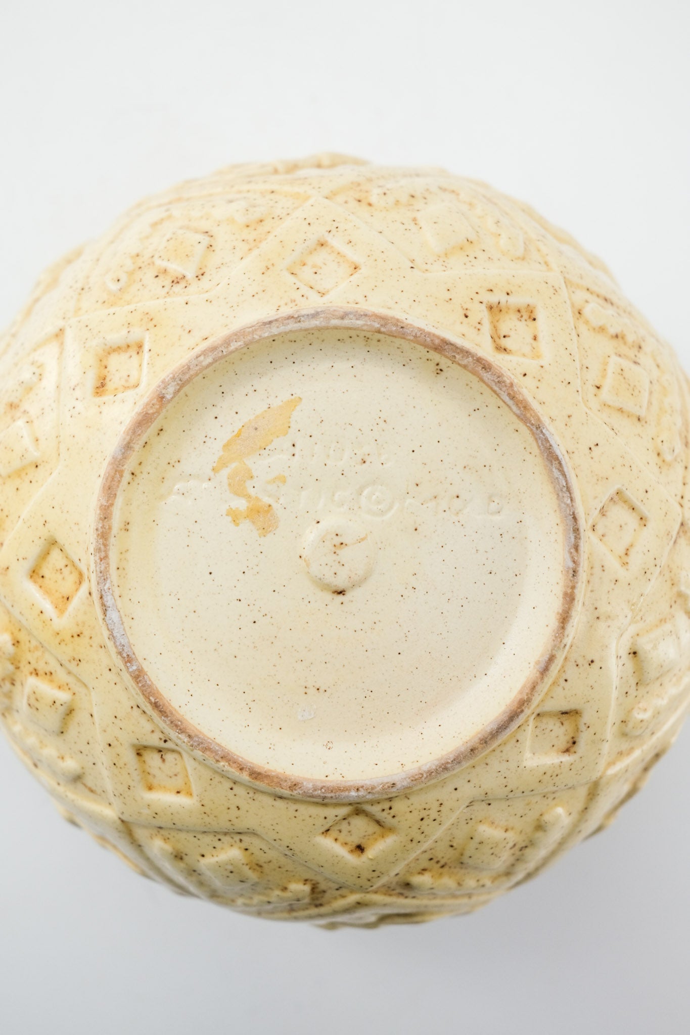 Pottery Planter with Geometric Pattern / 幾何学模様の陶器プランター