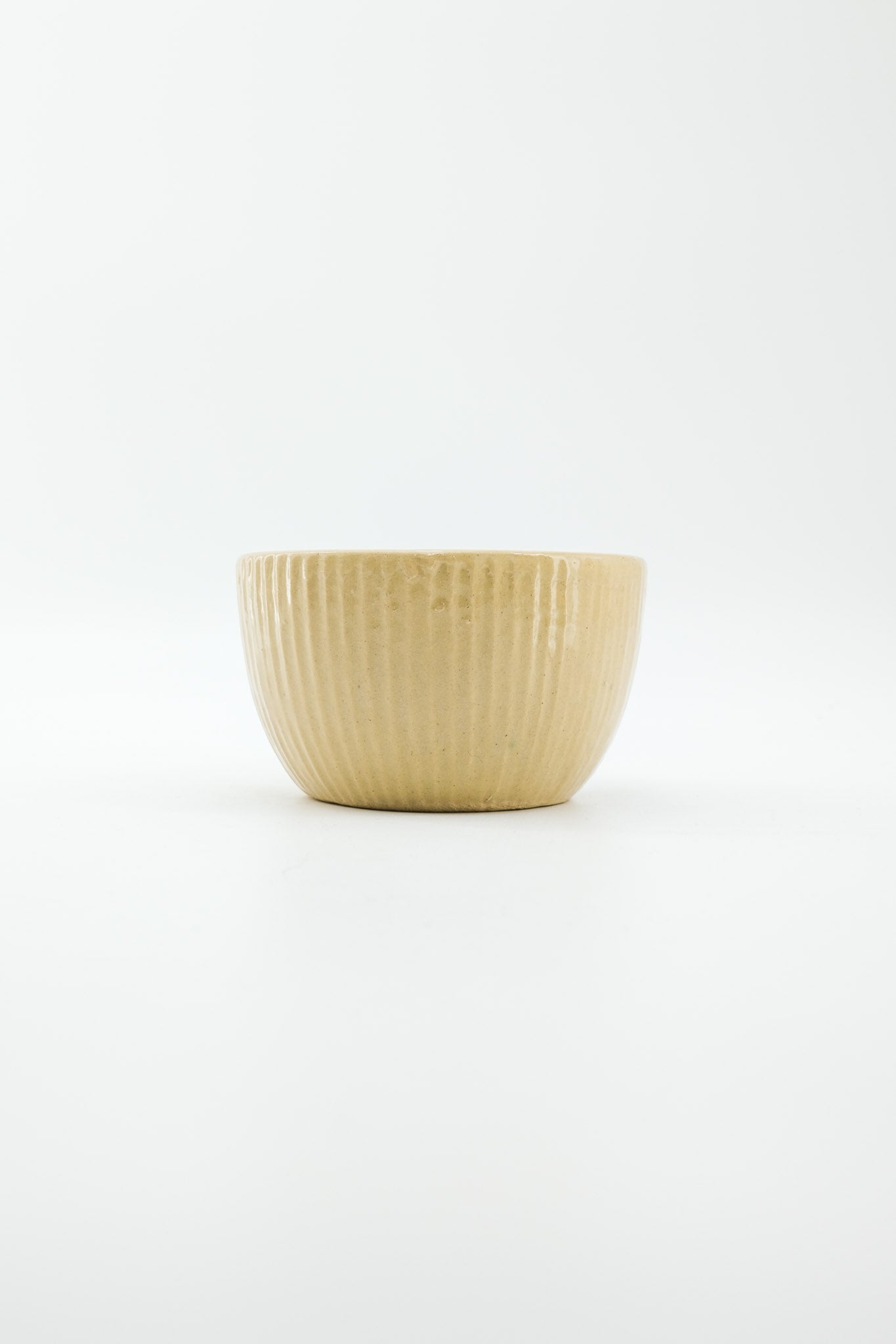 Yellow Ribbed Ceramic Bowl / イエローリブ・セラミックボウル