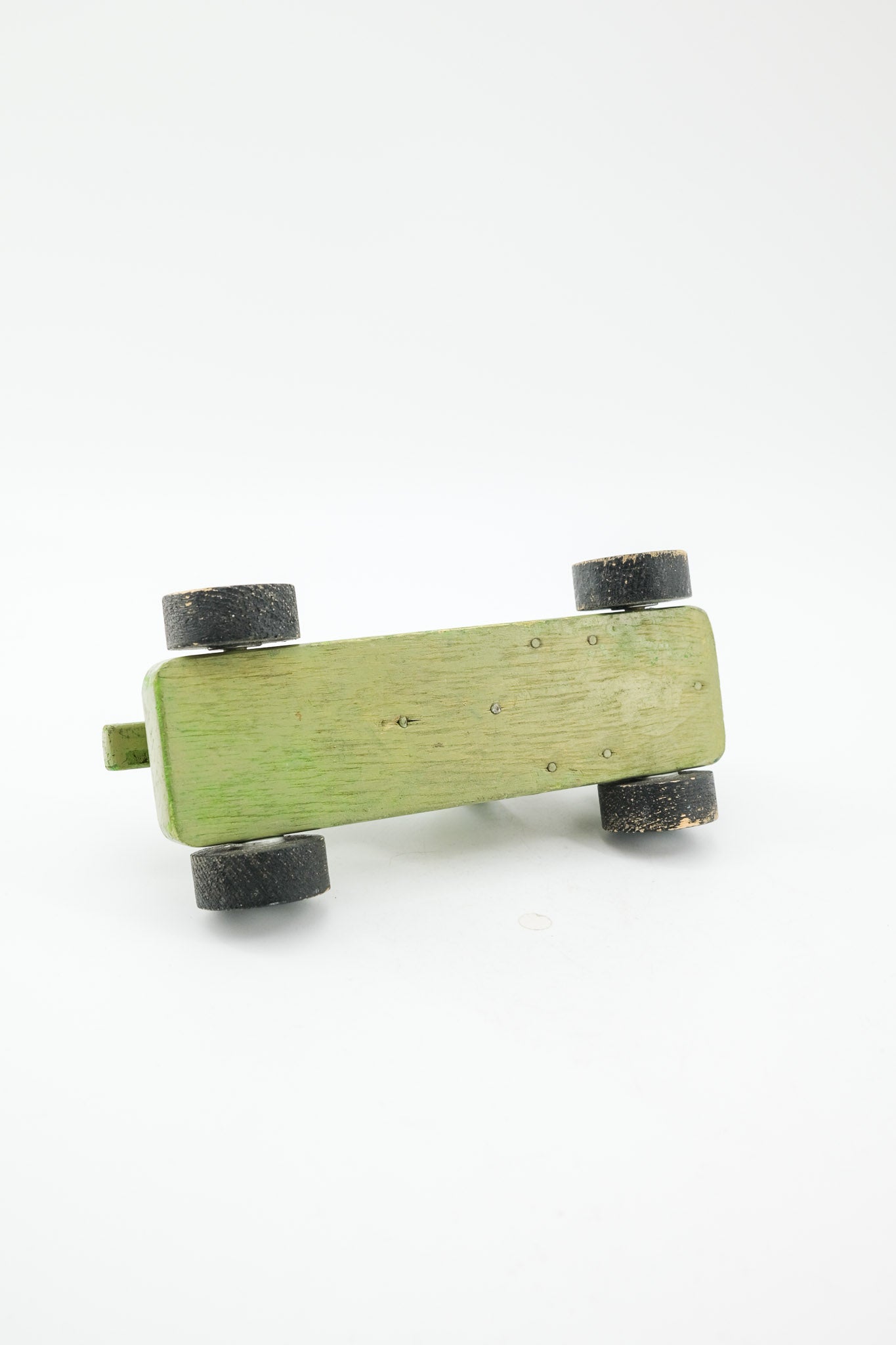 Vintage Wooden Crane Truck - Medium Green / ヴィンテージ 木製クレーントラック（ミディアムグリーン）