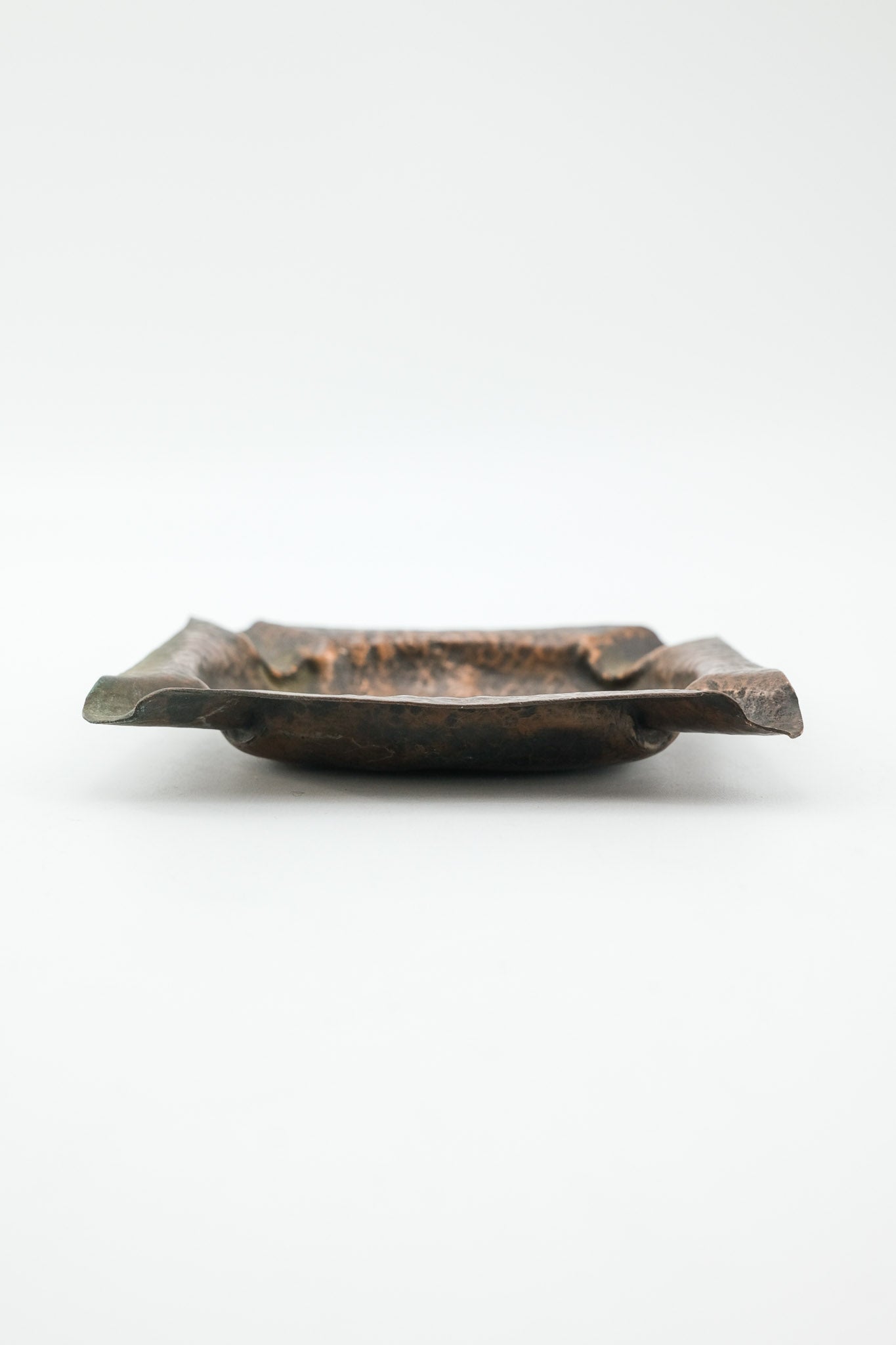 hammered copper square ashtray / ハンマード コッパー スクエア アシュトレイ