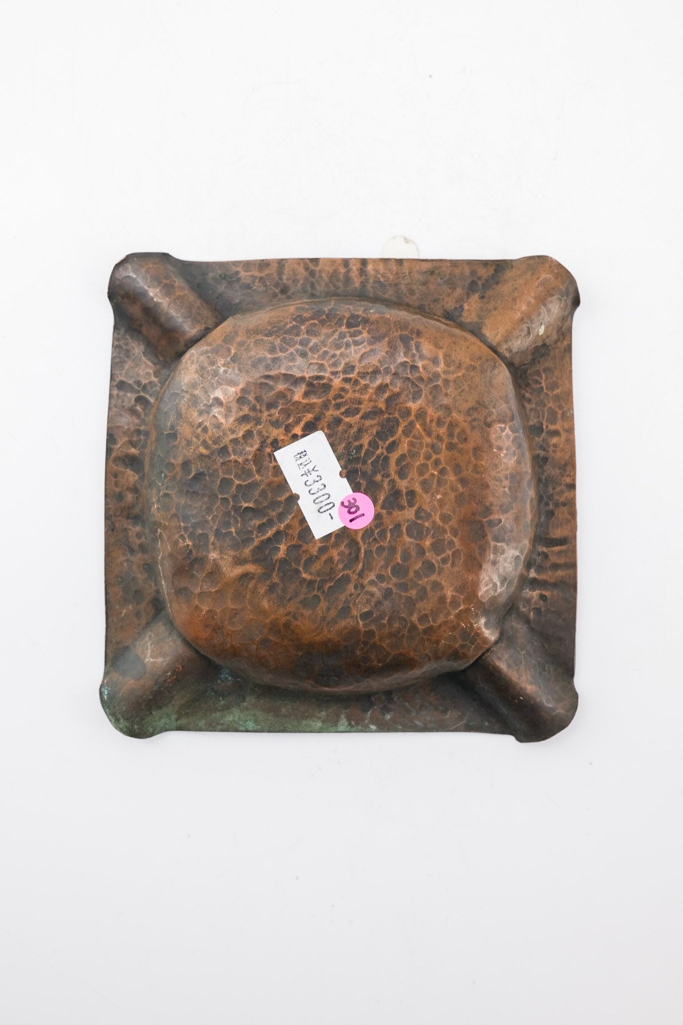 hammered copper square ashtray / ハンマード コッパー スクエア アシュトレイ