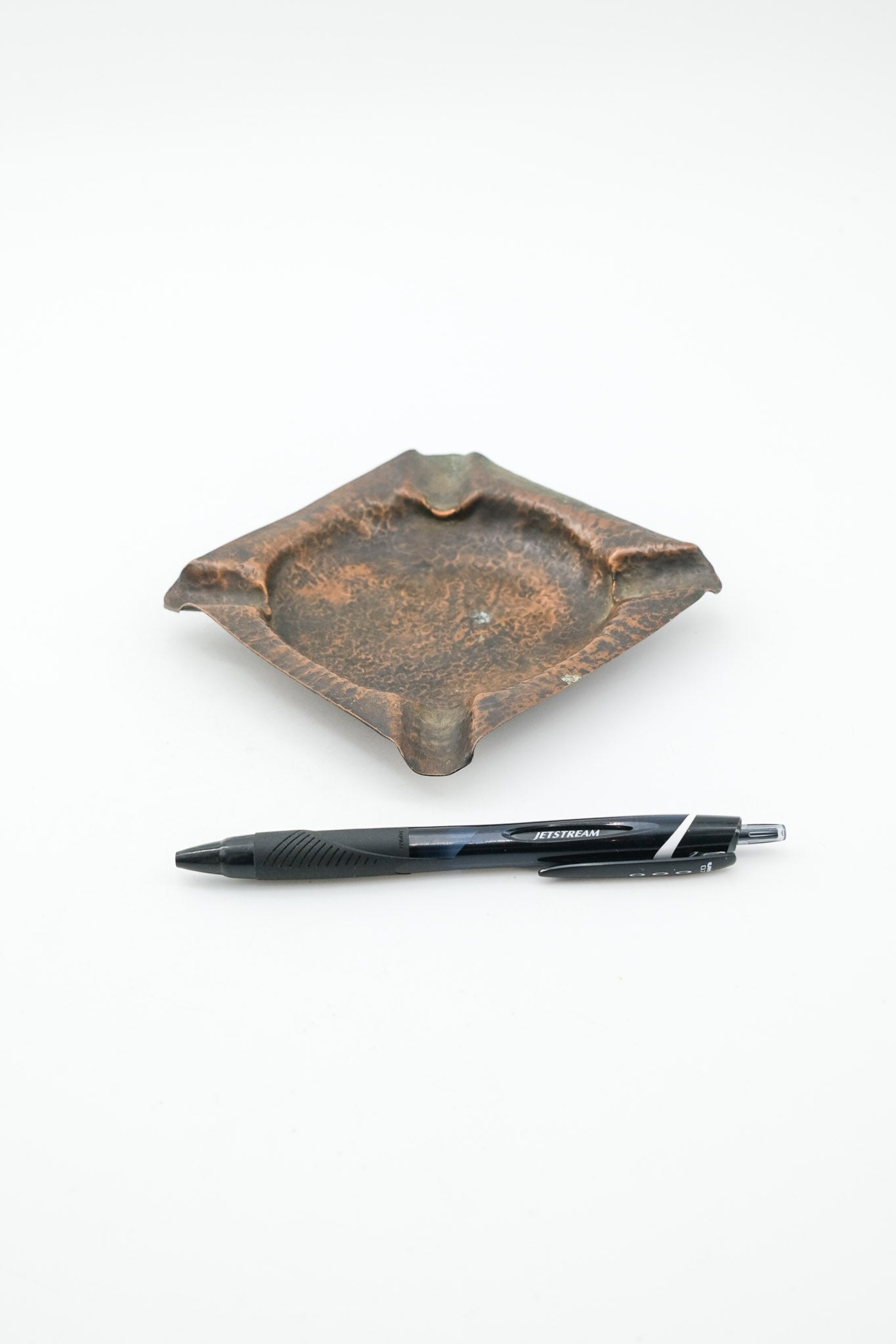 hammered copper square ashtray / ハンマード コッパー スクエア アシュトレイ