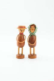 Wooden Doll Couple / 木製のペア人形