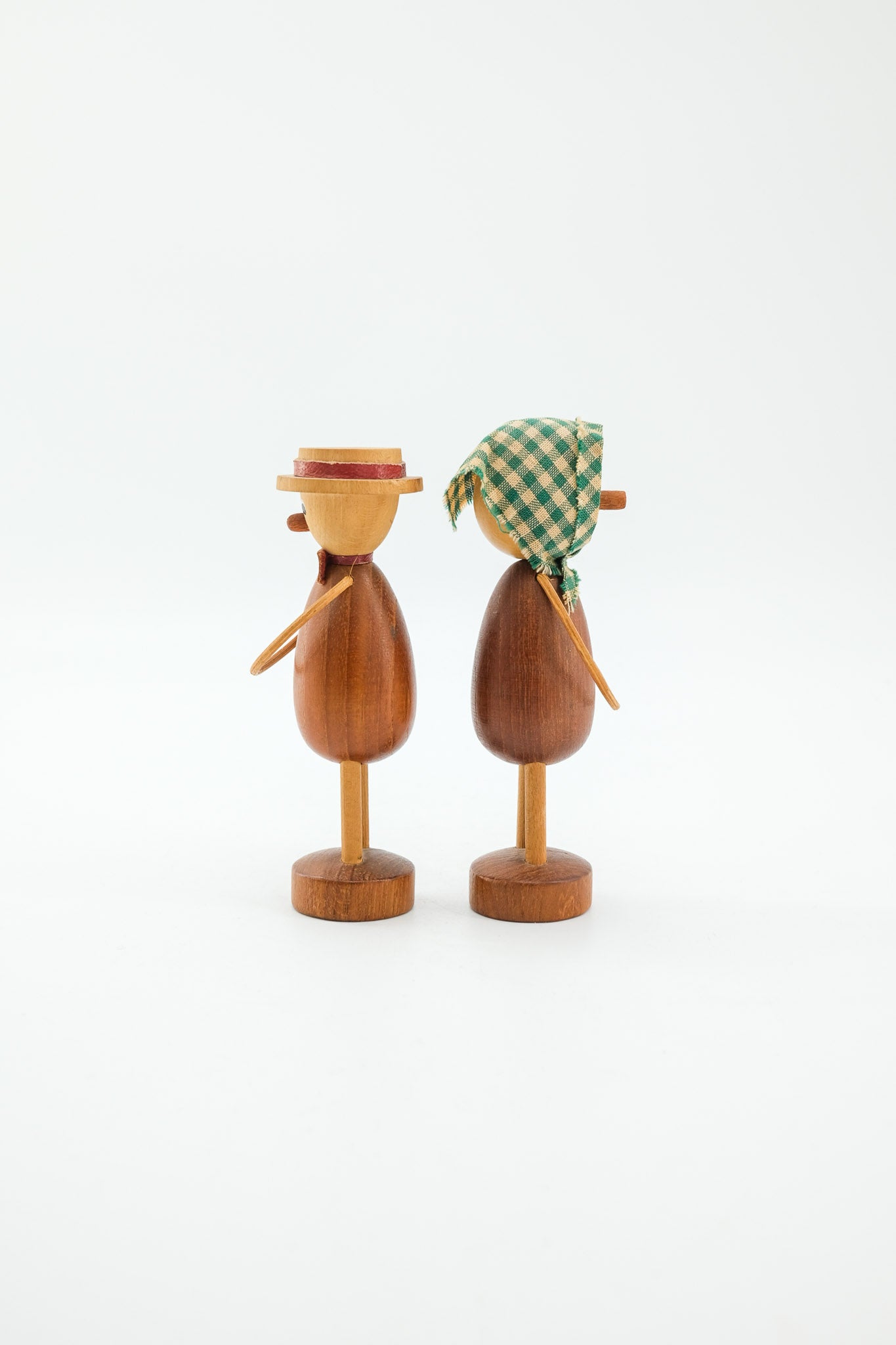 Wooden Doll Couple / 木製のペア人形
