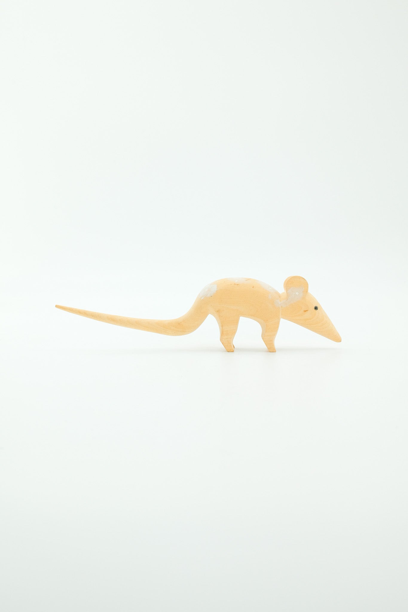 Wooden Mouse Figurine / 木彫りのネズミオブジェ