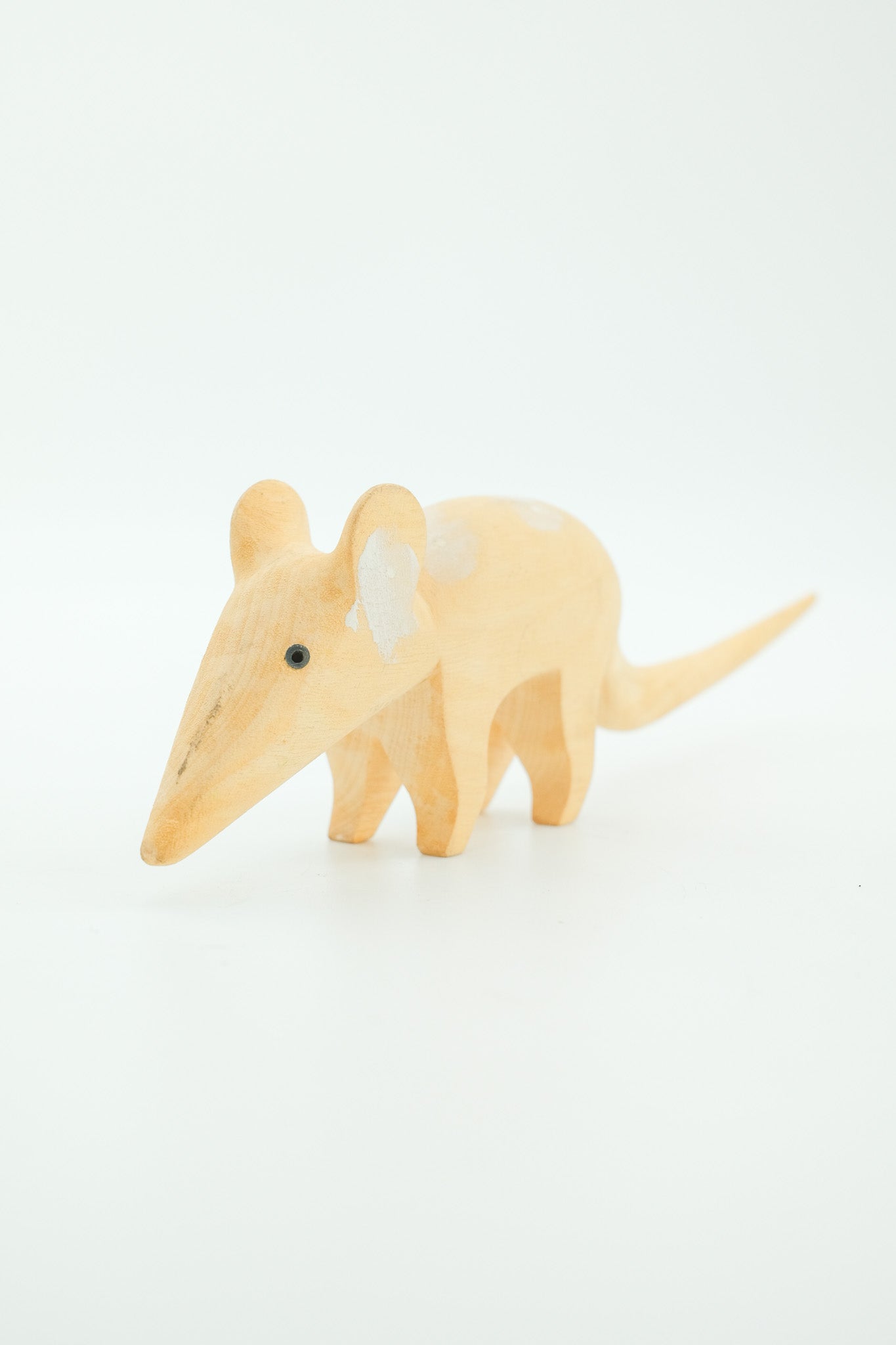 Wooden Mouse Figurine / 木彫りのネズミオブジェ
