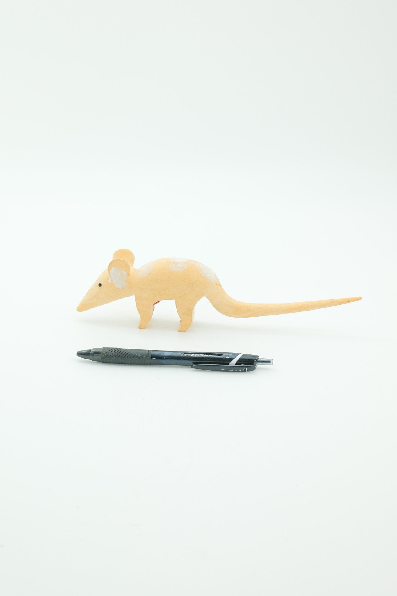 Wooden Mouse Figurine / 木彫りのネズミオブジェ