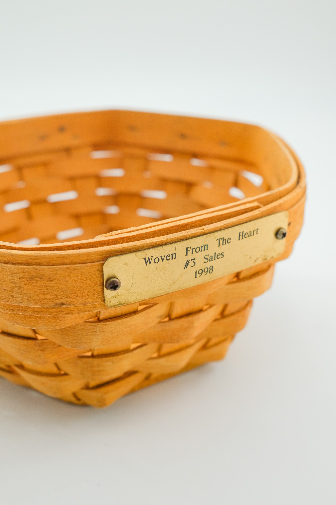 Longaberger Woven From The Heart #3 Sales 1998 / ロンガーバーガー ミニバスケット