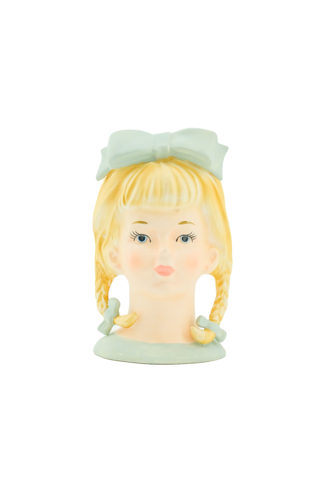 Blonde Girl Head Vase / レフトン　女の子のフラワーベース