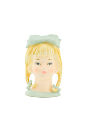 Blonde Girl Head Vase / レフトン　女の子のフラワーベース