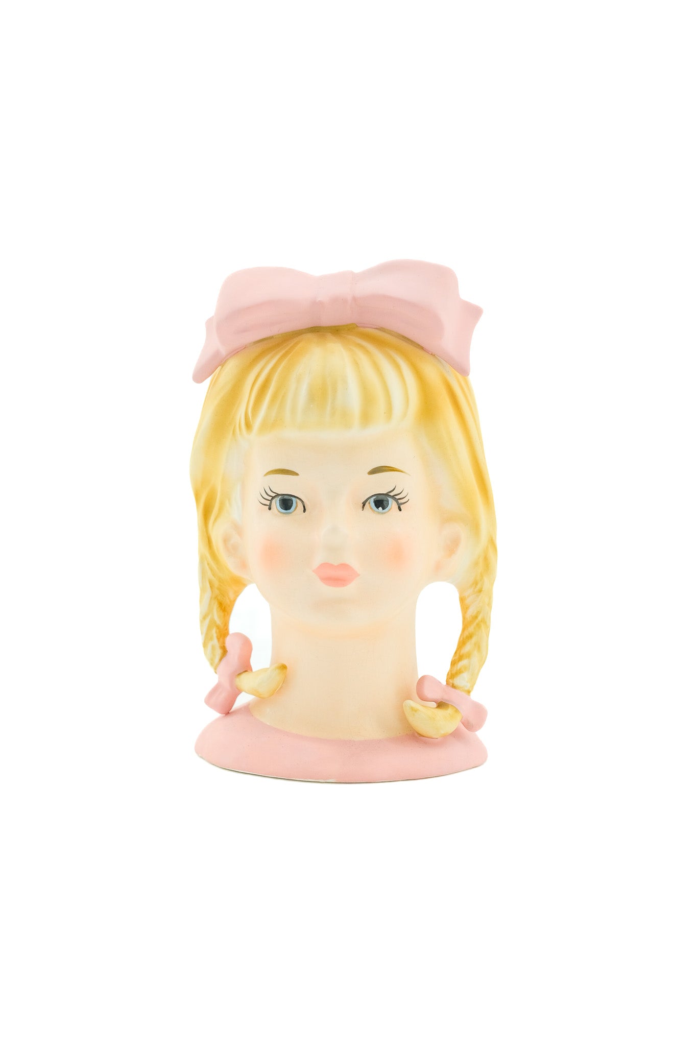 Blonde Girl Head Vase / レフトン女の子のフラワーベース