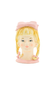 Blonde Girl Head Vase / レフトン女の子のフラワーベース
